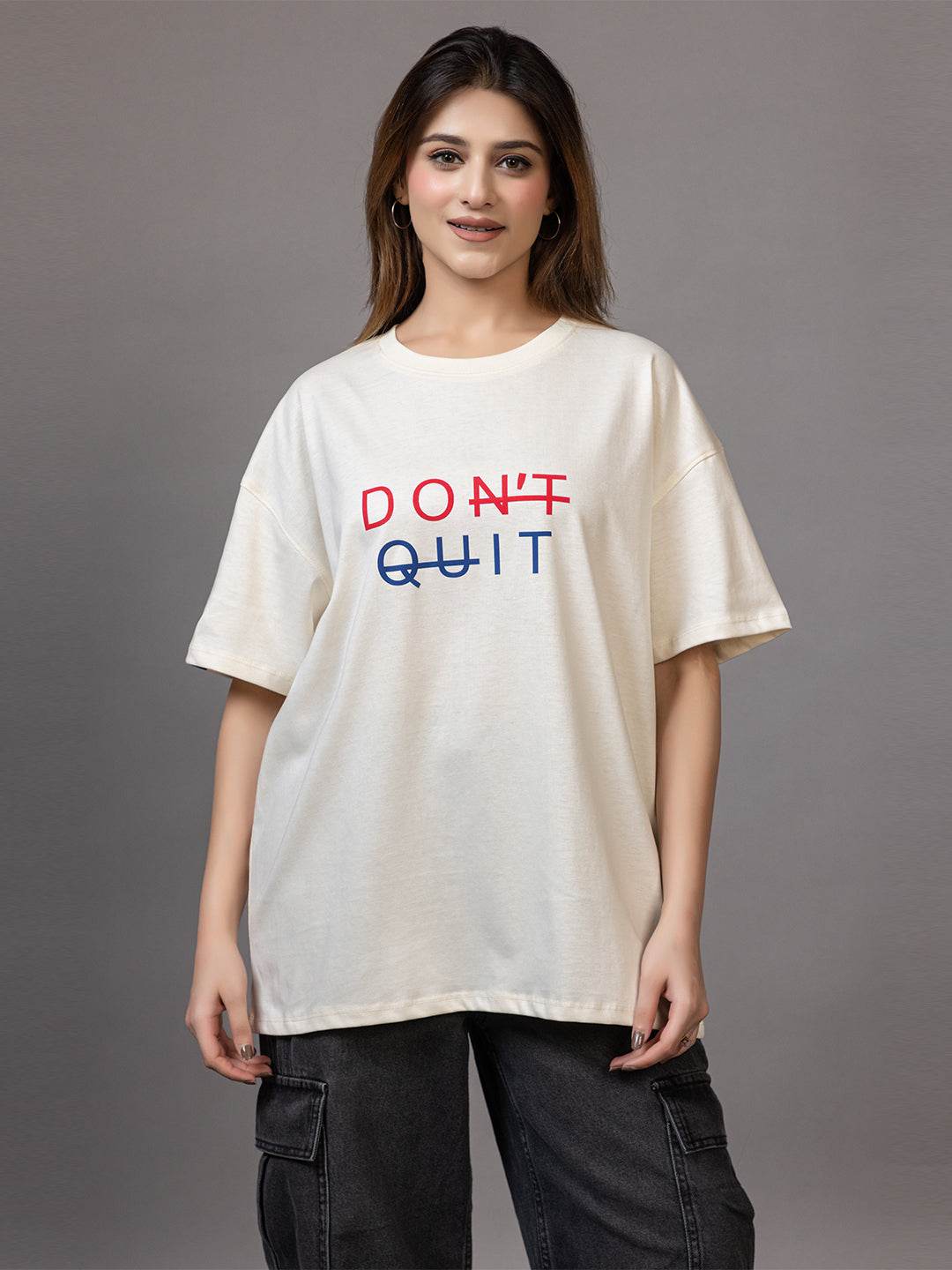Don't Quit - Unisex Oversized Graphic Tee - ZEALTH.SHOP