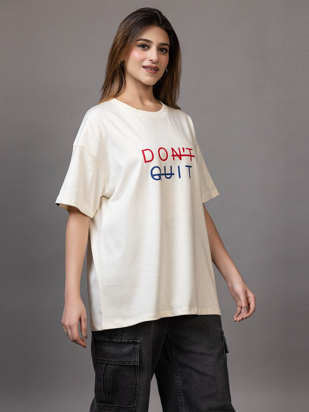 Don't Quit - Unisex Oversized Graphic Tee - ZEALTH.SHOP