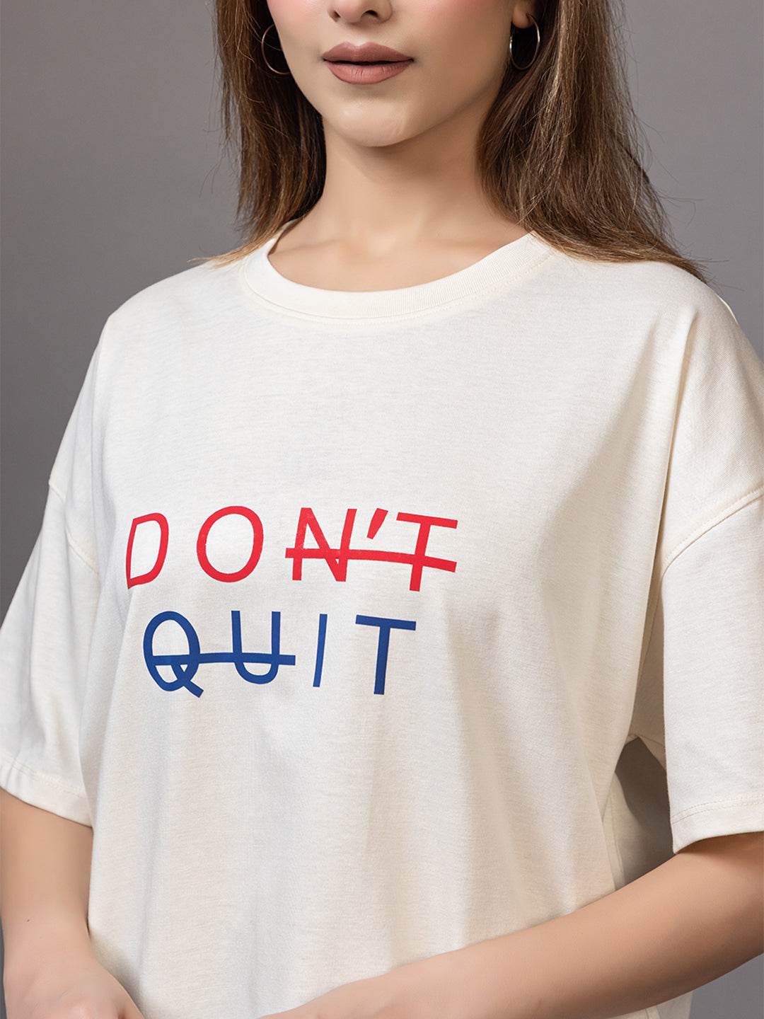 Don't Quit - Unisex Oversized Graphic Tee - ZEALTH.SHOP