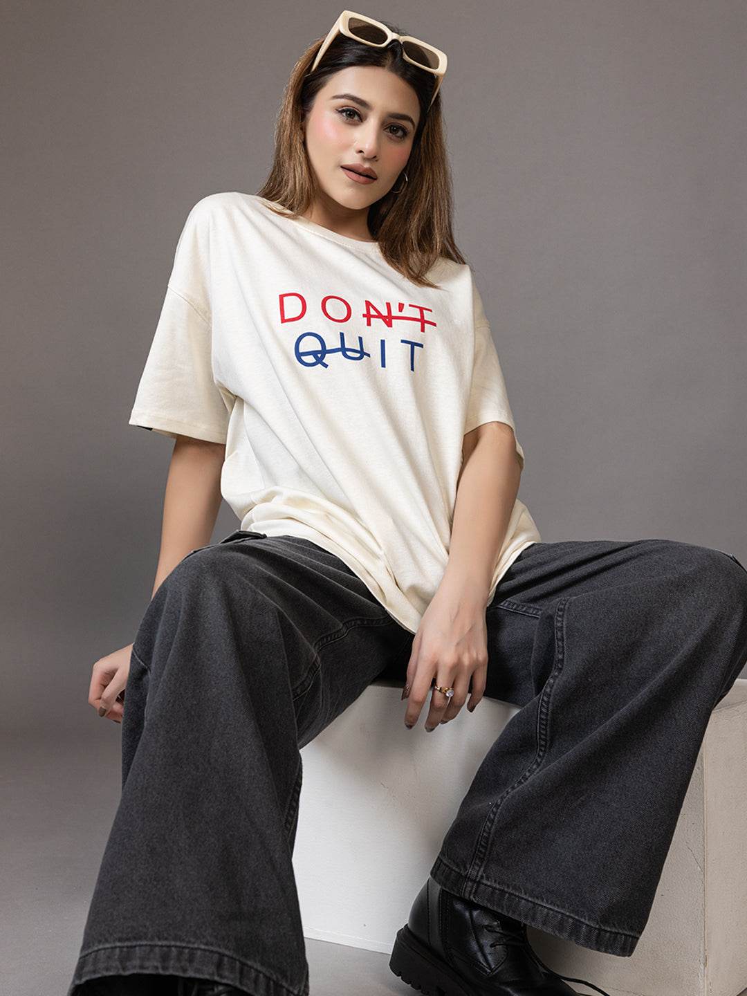 Don't Quit - Unisex Oversized Graphic Tee - ZEALTH.SHOP
