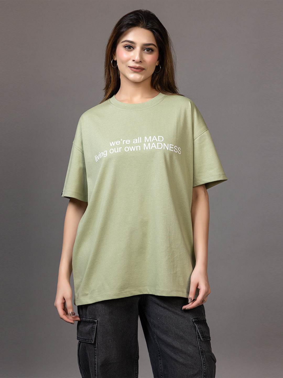 We're All Mad Living Our Own Madness - Unisex Oversized Graphic Tee - ZEALTH.SHOP