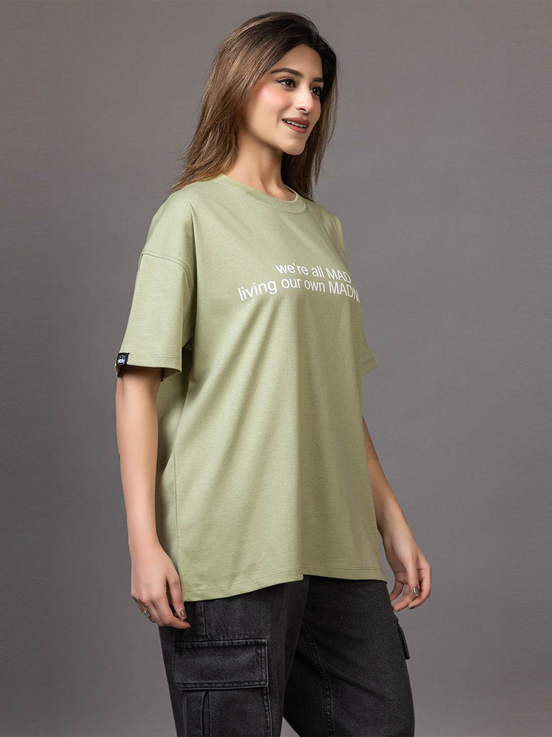 We're All Mad Living Our Own Madness - Unisex Oversized Graphic Tee - ZEALTH.SHOP