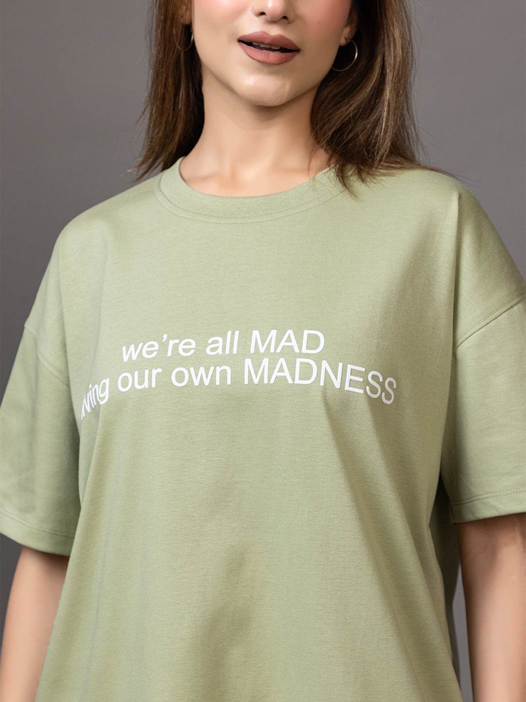 We're All Mad Living Our Own Madness - Unisex Oversized Graphic Tee - ZEALTH.SHOP
