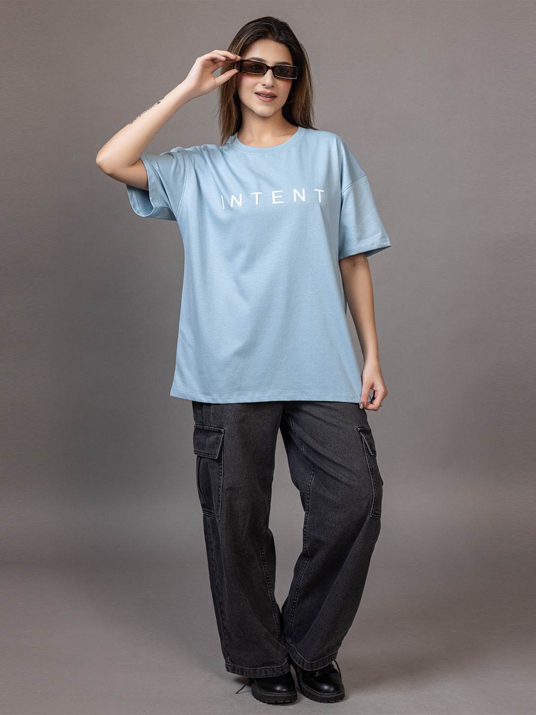 Intent - Unisex Oversized Graphic Tee - ZEALTH.SHOP