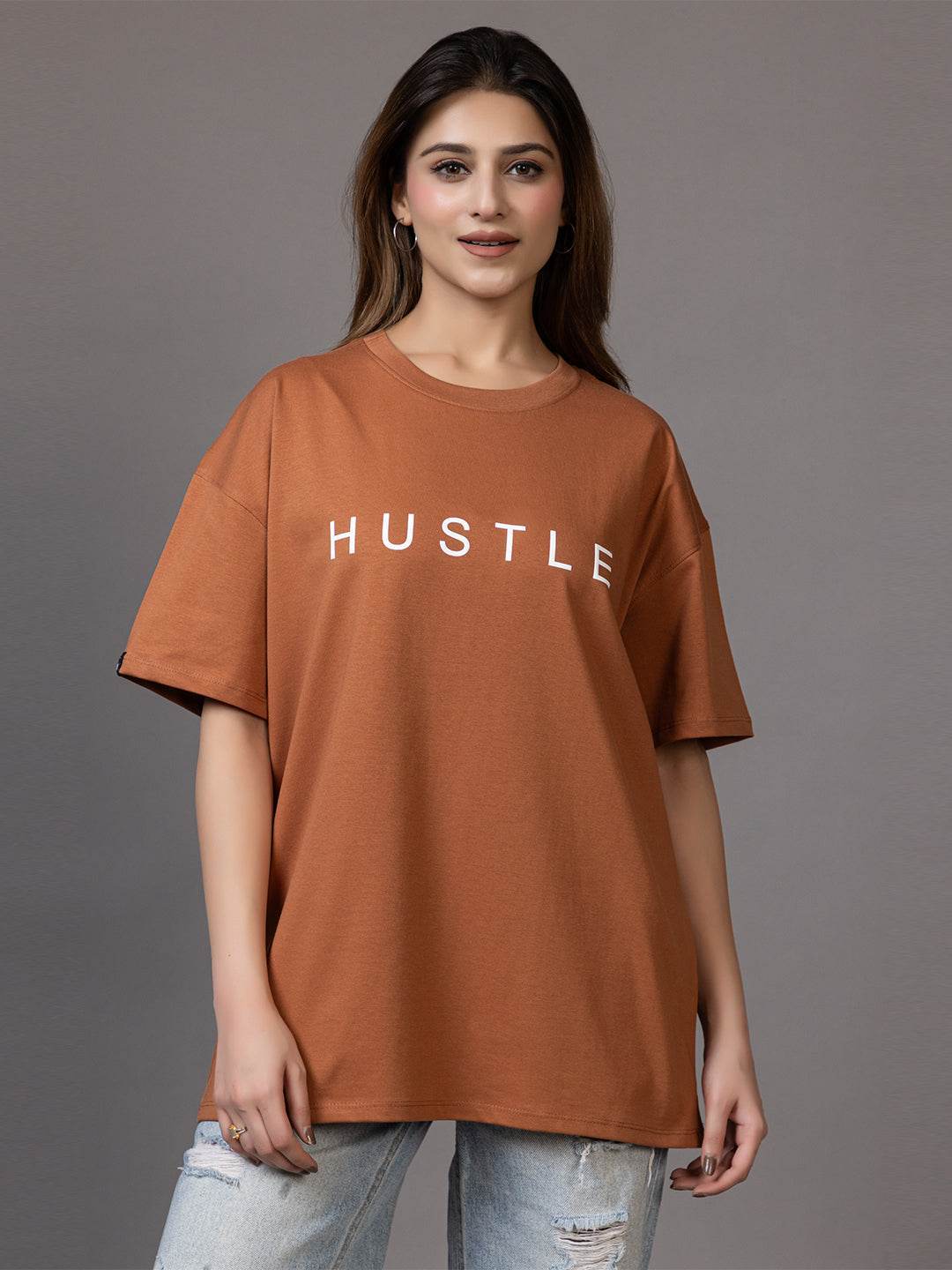 Hustle - Unisex Oversized Graphic Tee - ZEALTH.SHOP