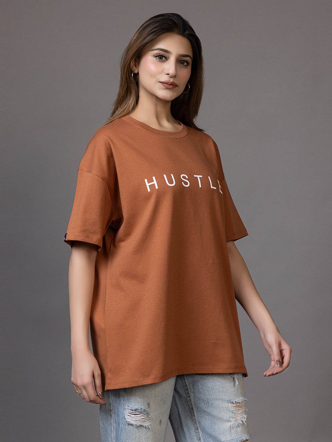 Hustle - Unisex Oversized Graphic Tee - ZEALTH.SHOP
