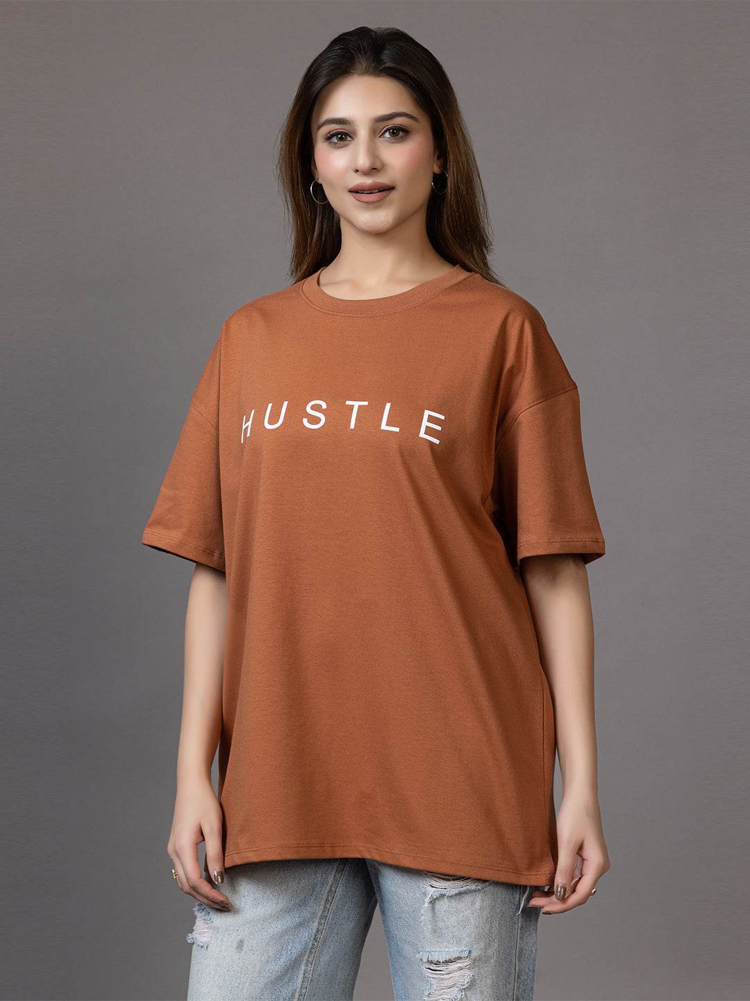 Hustle - Unisex Oversized Graphic Tee - ZEALTH.SHOP