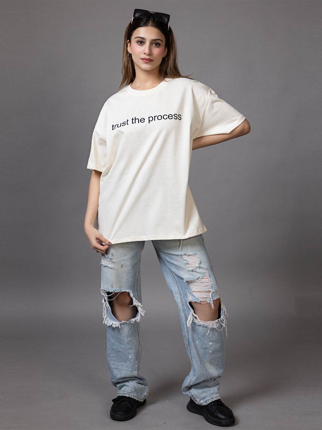 Trust The Process - Unisex Oversized Graphic Tee - ZEALTH.SHOP