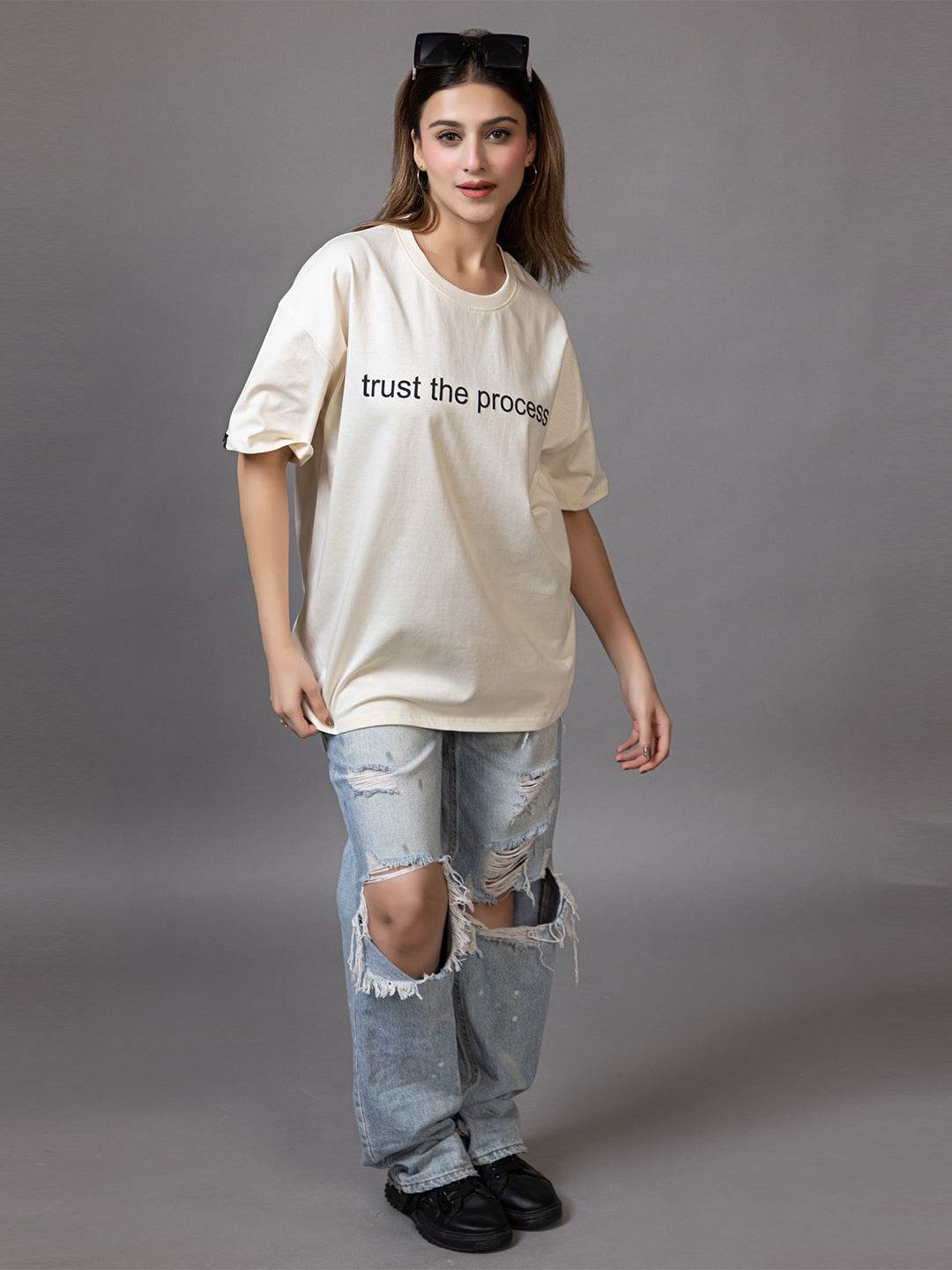 Trust The Process - Unisex Oversized Graphic Tee - ZEALTH.SHOP