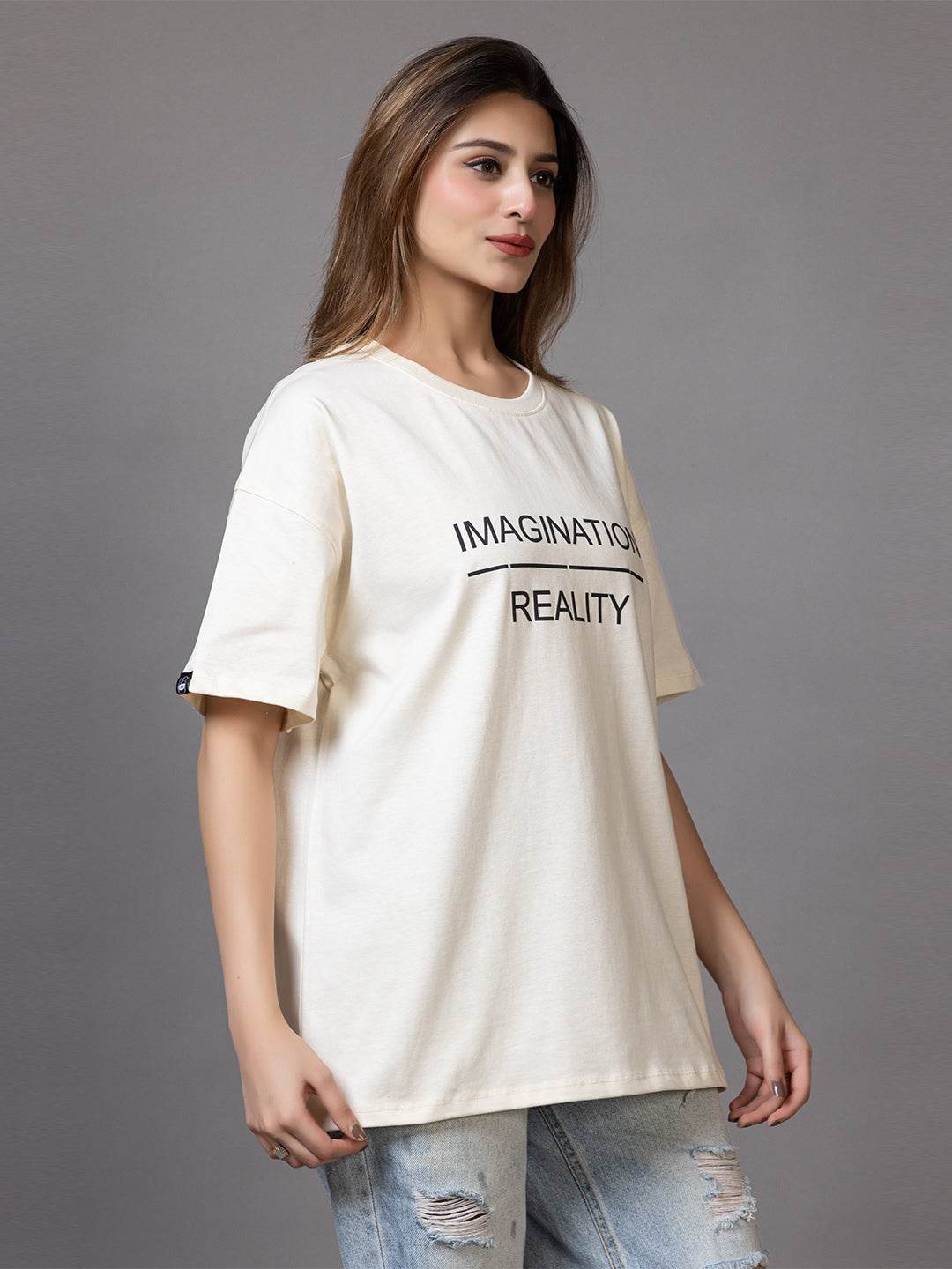 Imagination Reality - Unisex Oversized Graphic Tee - ZEALTH.SHOP