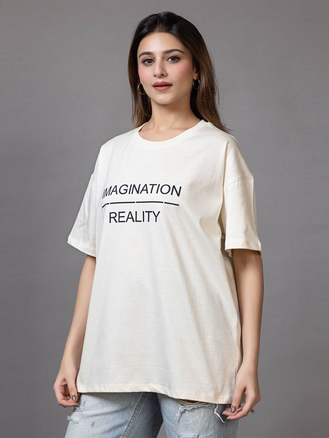 Imagination Reality - Unisex Oversized Graphic Tee - ZEALTH.SHOP