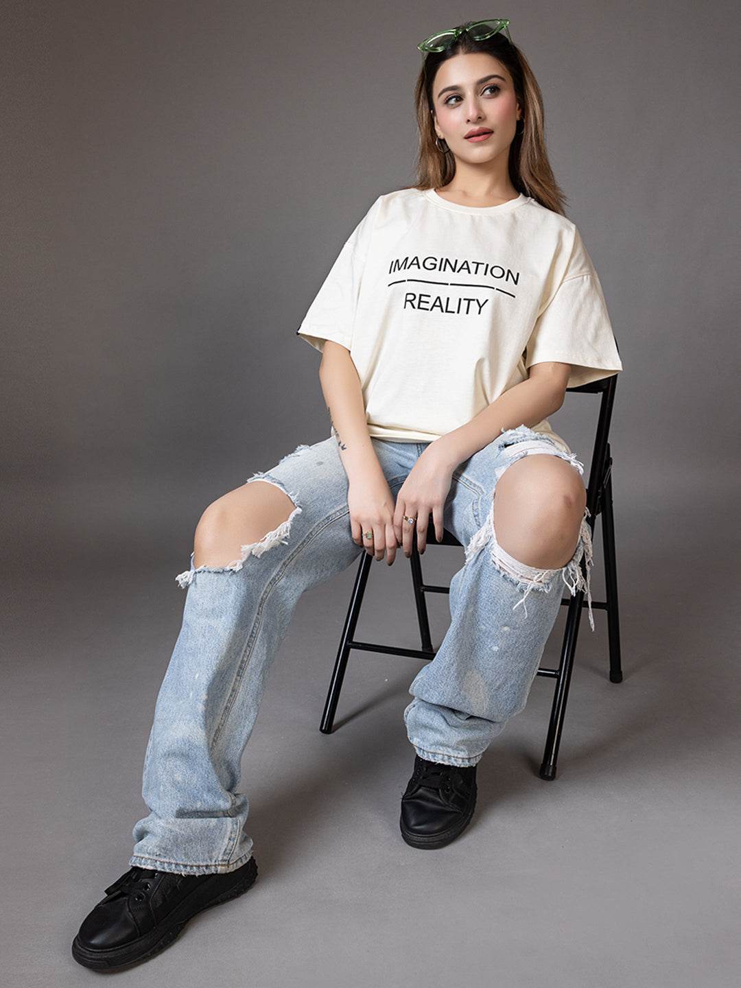 Imagination Reality - Unisex Oversized Graphic Tee - ZEALTH.SHOP