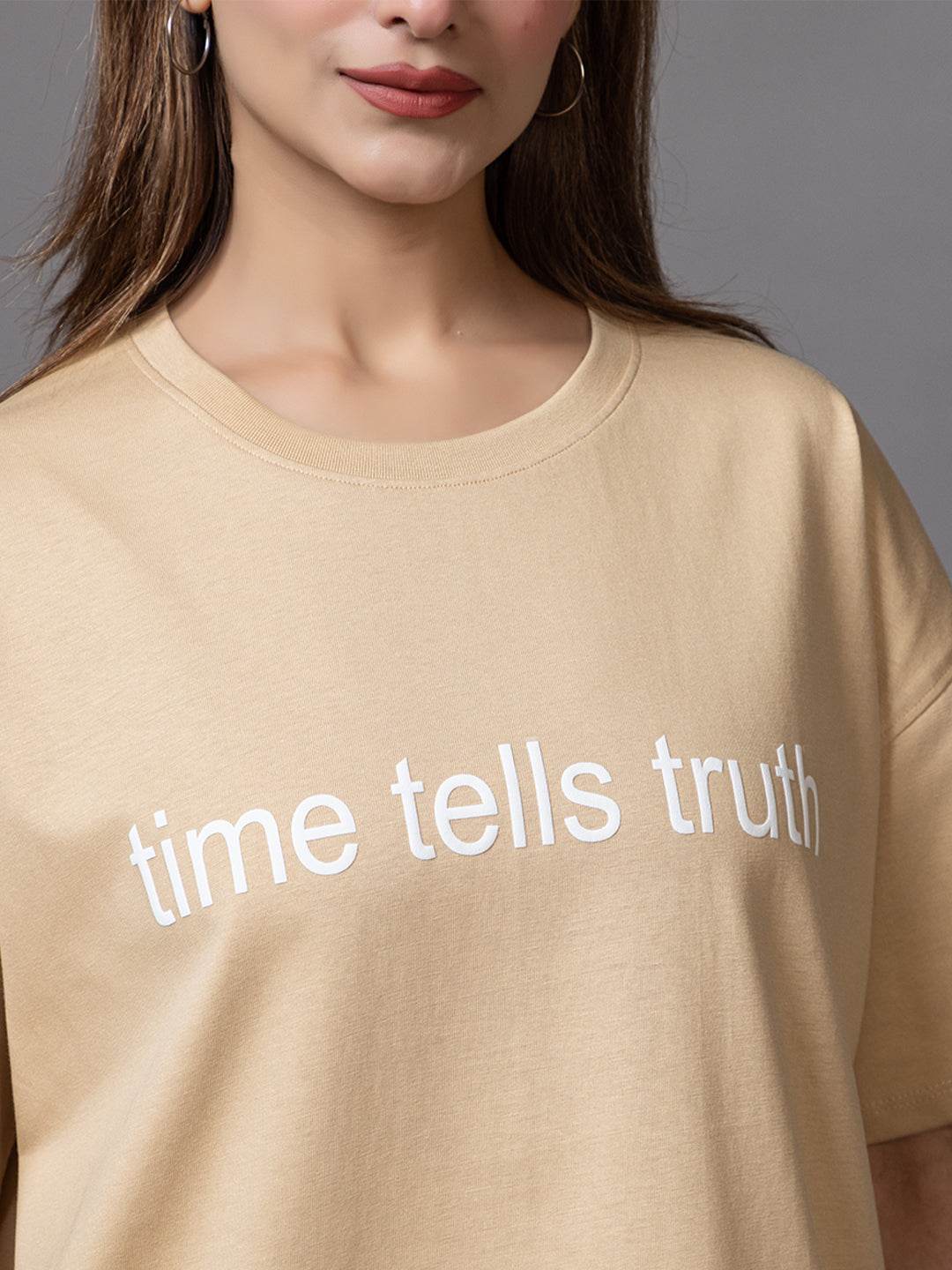 Time Tells Truth - Unisex Oversized Graphic Tee - ZEALTH.SHOP
