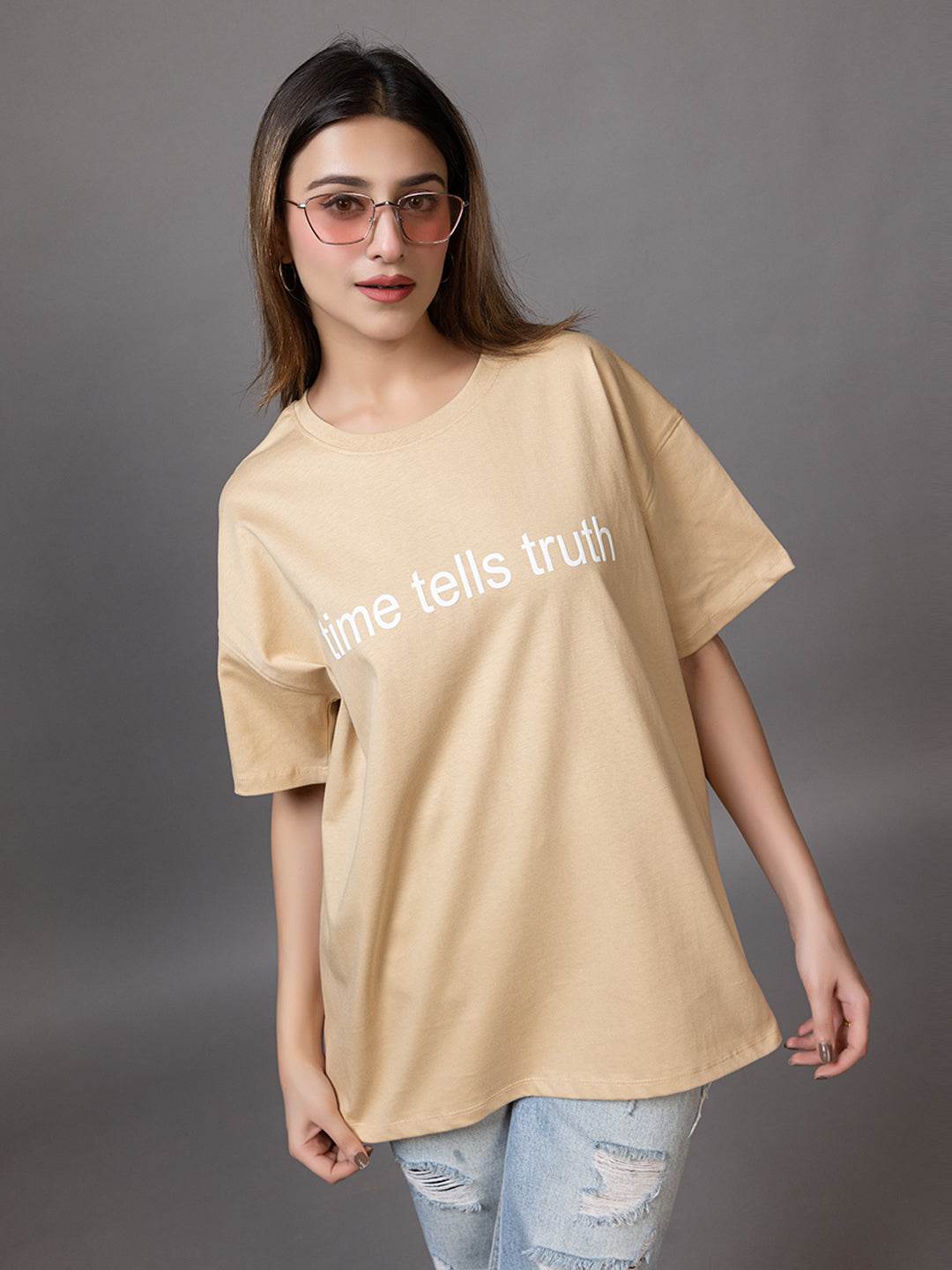 Time Tells Truth - Unisex Oversized Graphic Tee - ZEALTH.SHOP