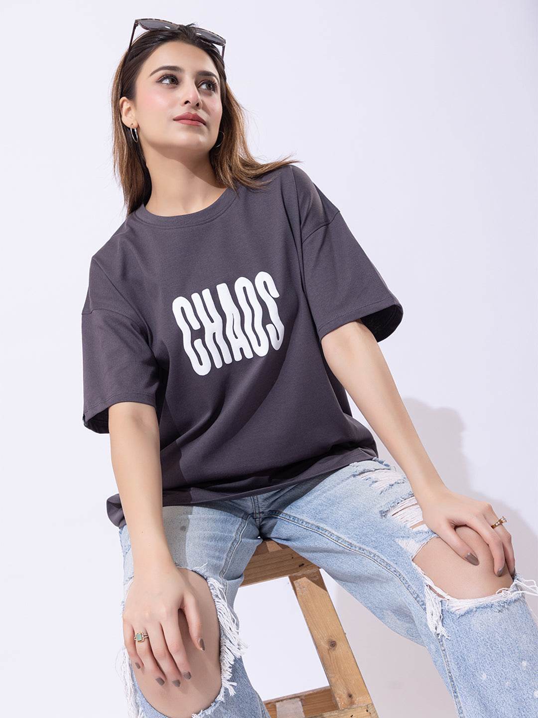 Chaos - Unisex Oversized Graphic Tee - ZEALTH.SHOP