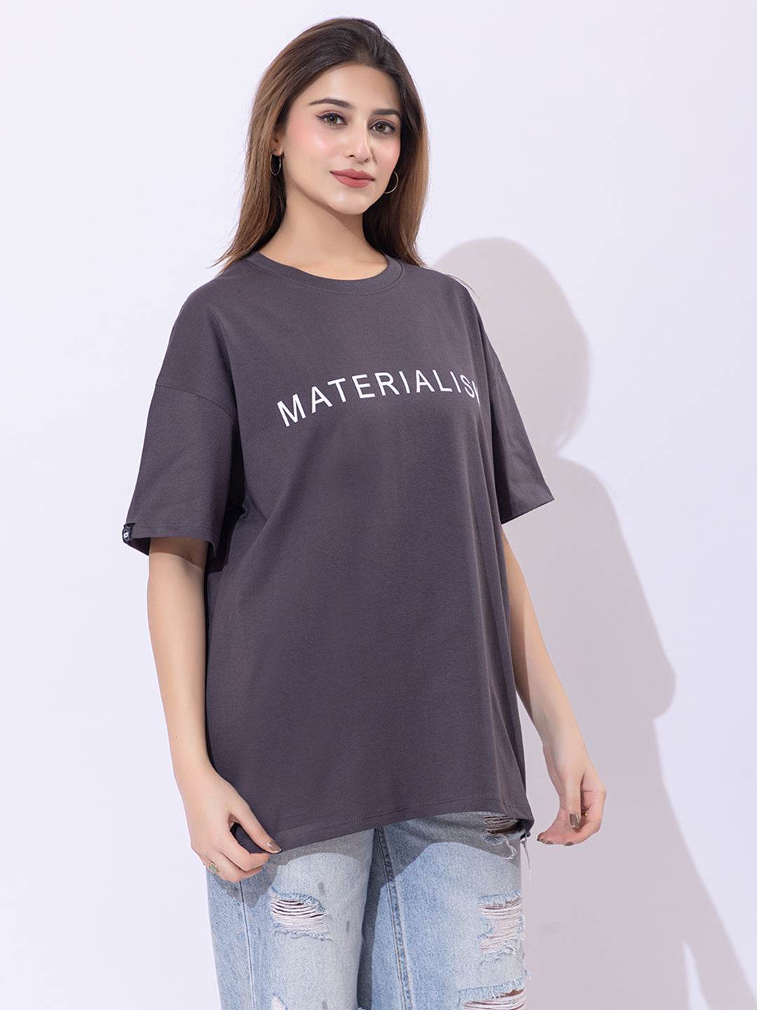 Materialism - Unisex Oversized Graphic Tee - ZEALTH.SHOP