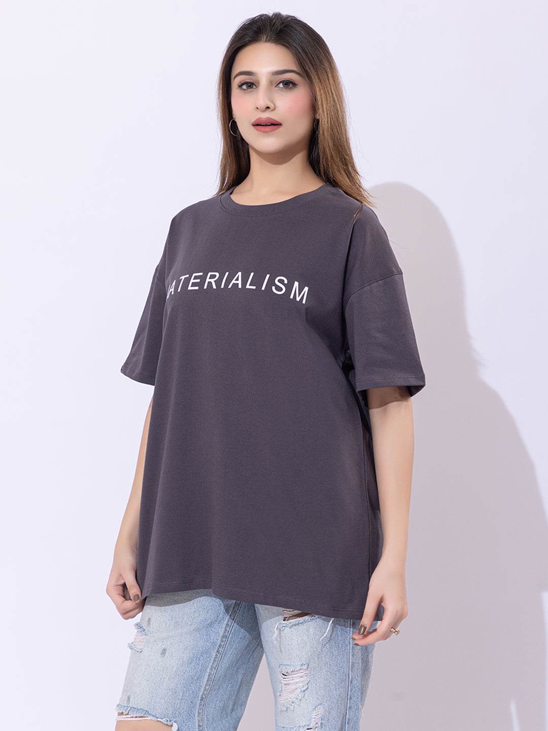Materialism - Unisex Oversized Graphic Tee - ZEALTH.SHOP