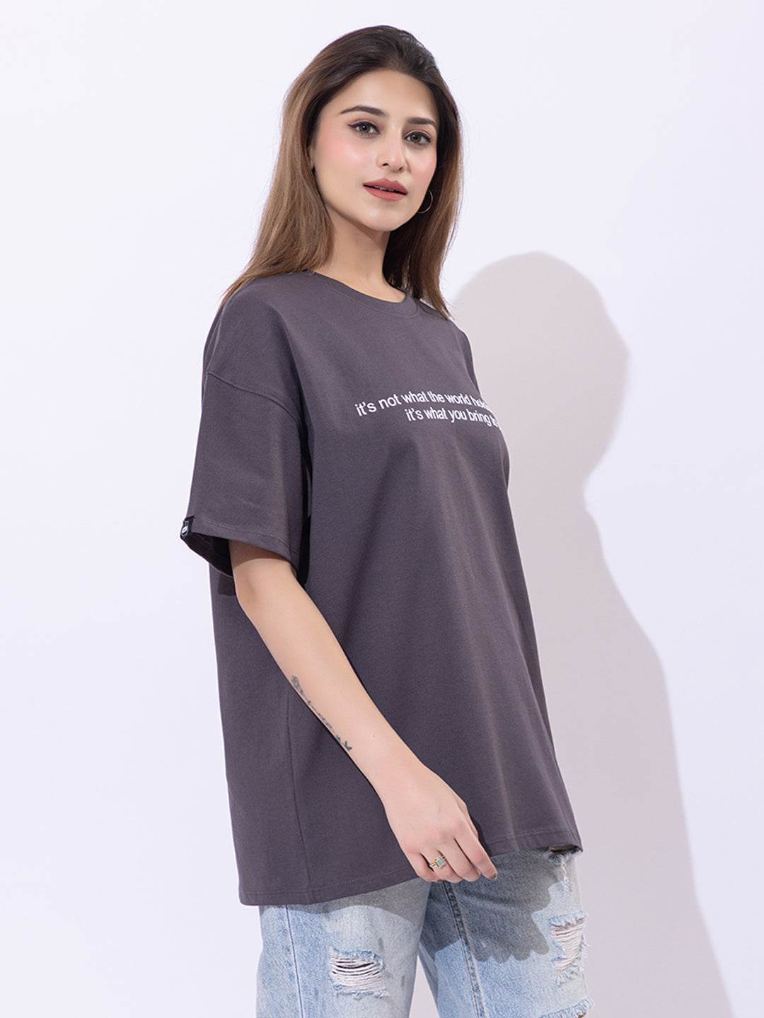 It's Not What The World Holds For You - Unisex Oversized Graphic Tee - ZEALTH.SHOP
