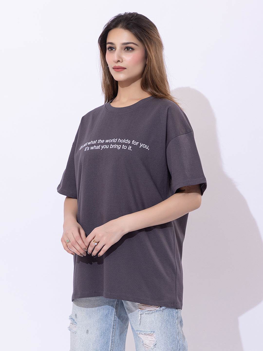 It's Not What The World Holds For You - Unisex Oversized Graphic Tee - ZEALTH.SHOP