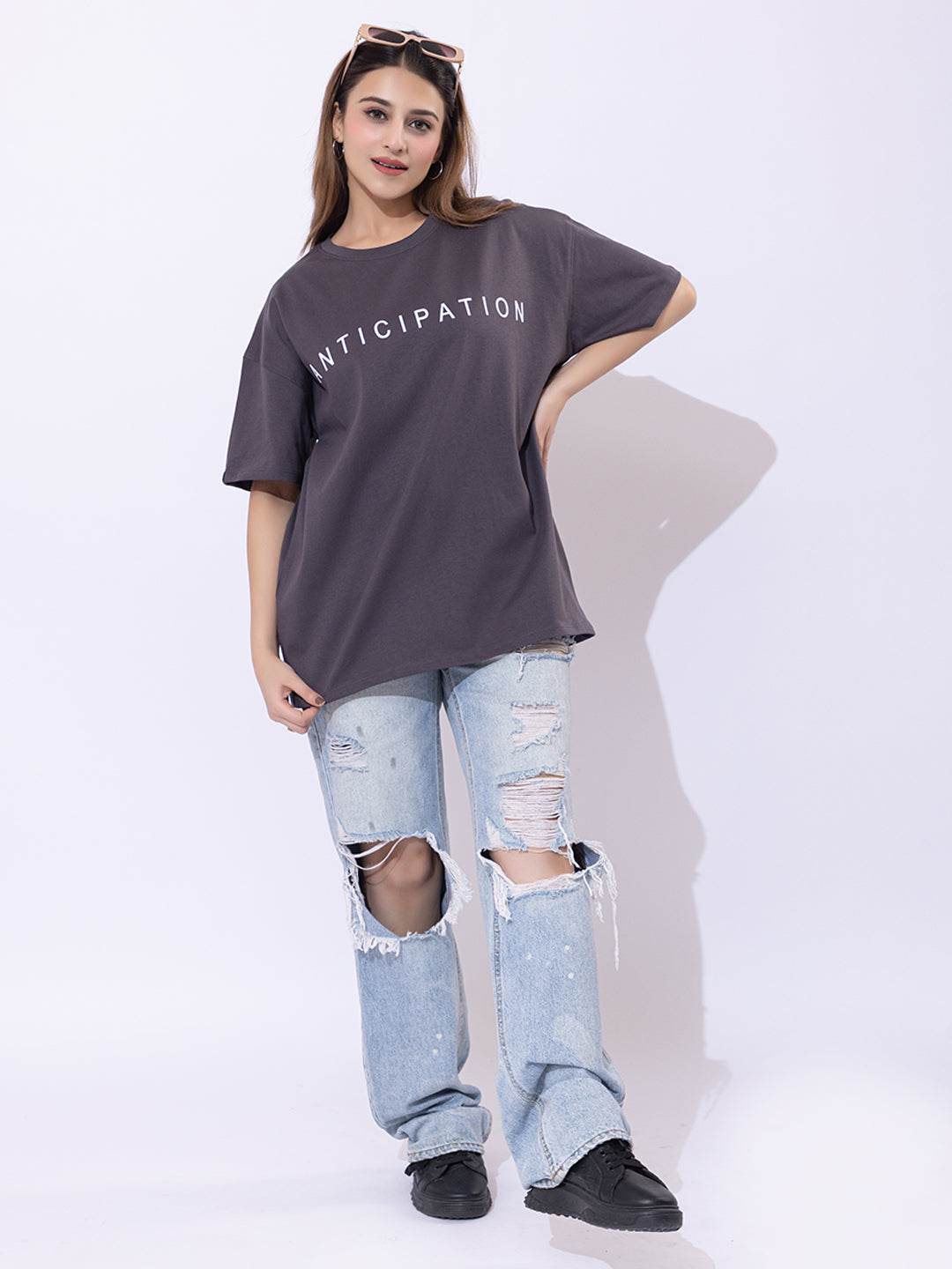 Anticipation - Unisex Oversized Graphic Tee - ZEALTH.SHOP