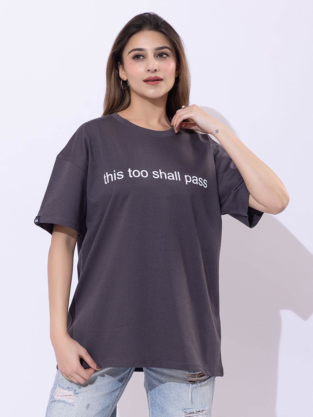 This Too Shall Pass - Unisex Oversized Graphic Tee - ZEALTH.SHOP