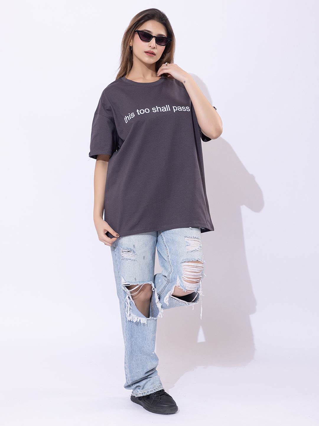 This Too Shall Pass - Unisex Oversized Graphic Tee - ZEALTH.SHOP