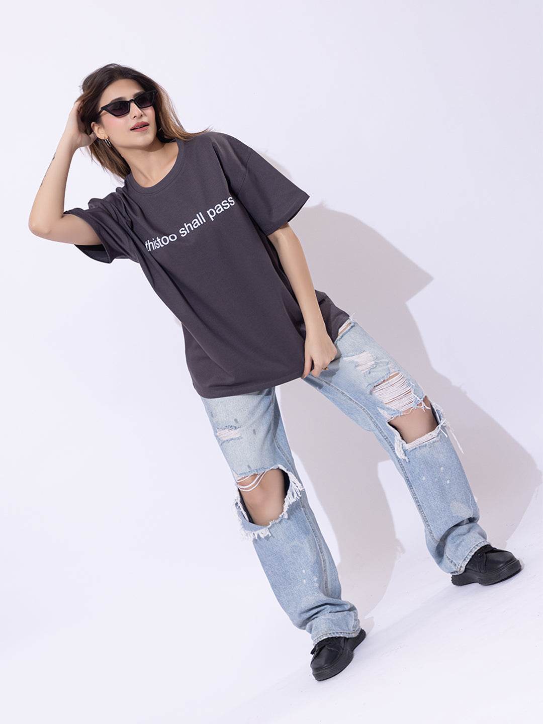 This Too Shall Pass - Unisex Oversized Graphic Tee - ZEALTH.SHOP