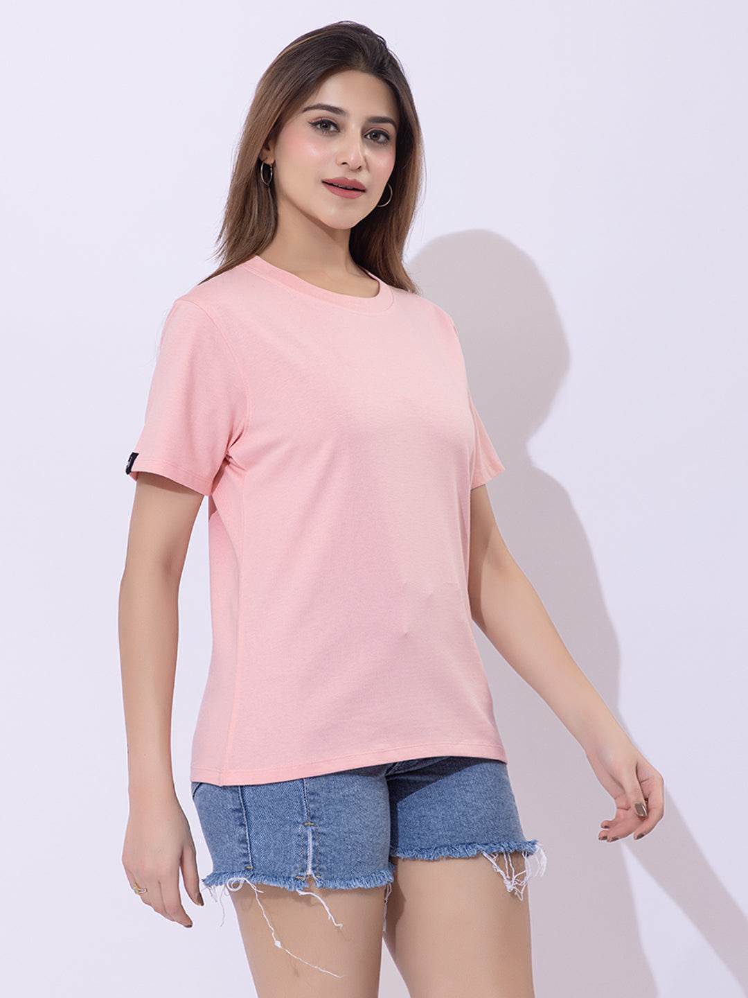 Women Classic Round Neck T-Shirt (Half Sleeves) - ZEALTH.SHOP