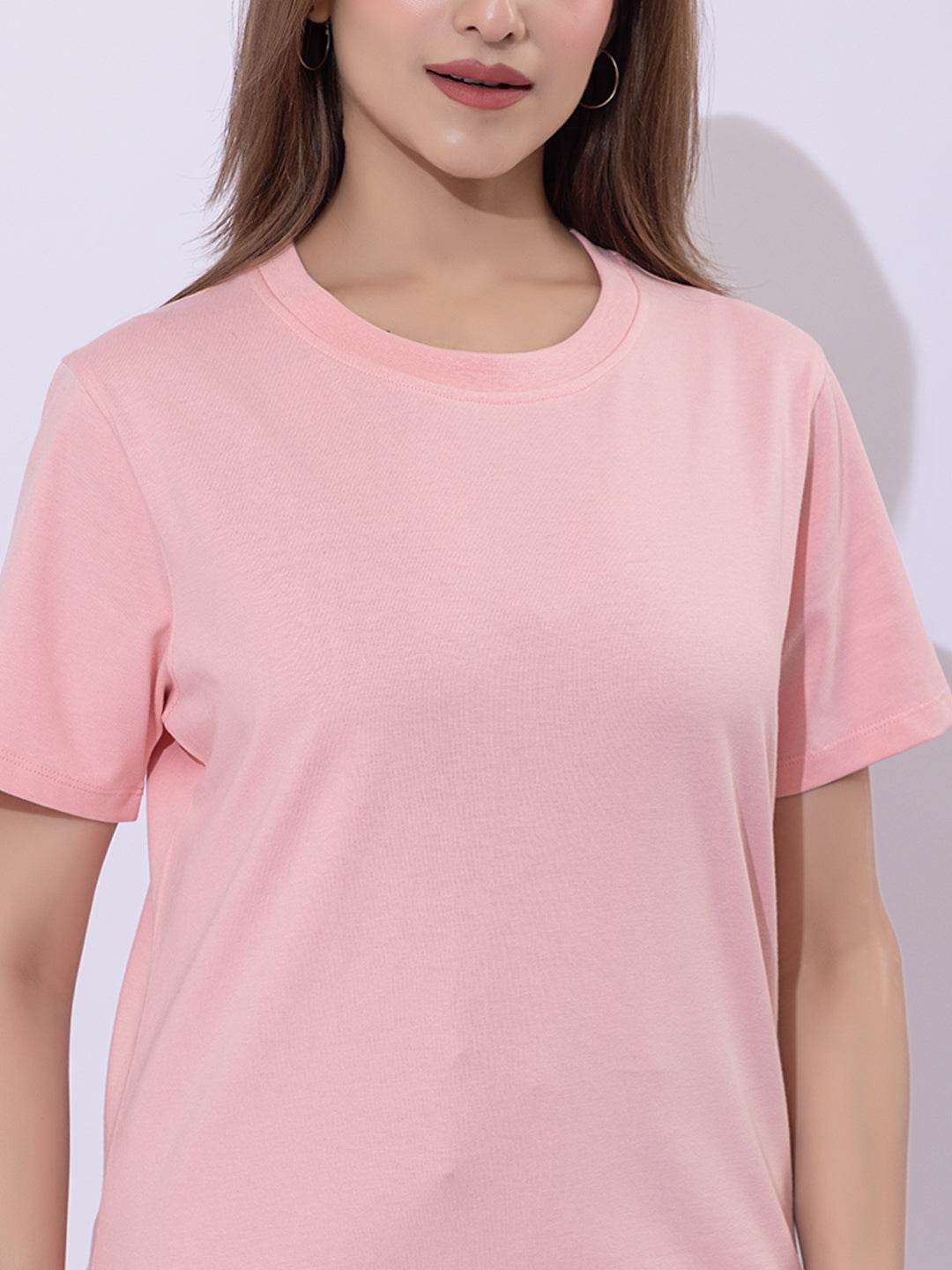 Women Classic Round Neck T-Shirt (Half Sleeves) - ZEALTH.SHOP