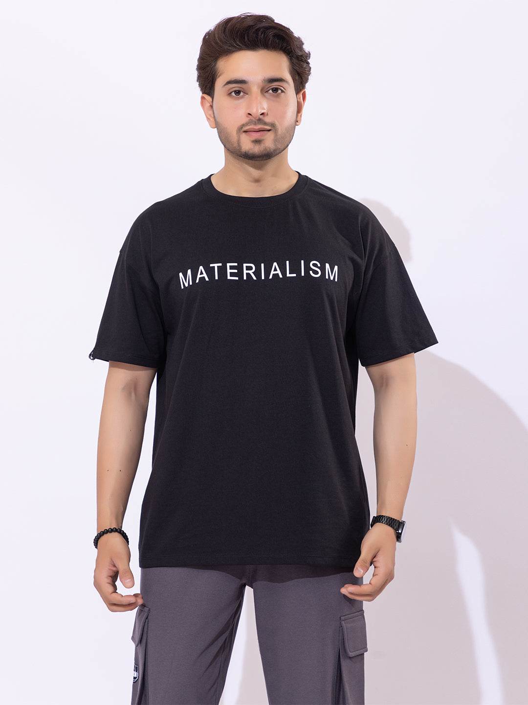 Materialism - Unisex Oversized Graphic Tee - ZEALTH.SHOP