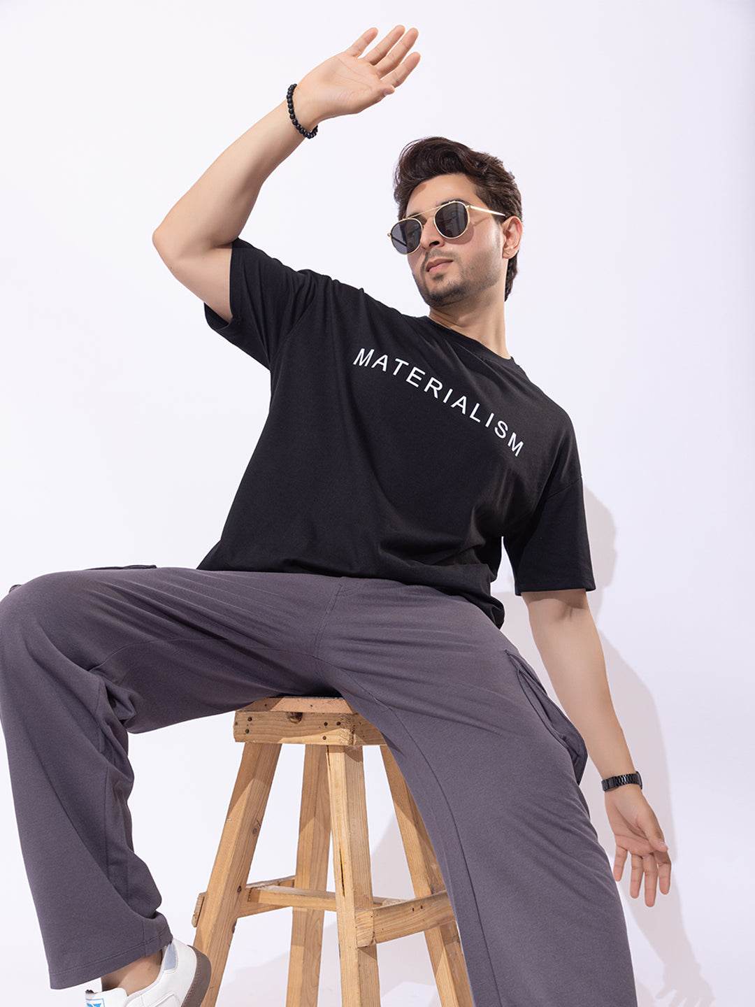 Materialism - Unisex Oversized Graphic Tee - ZEALTH.SHOP