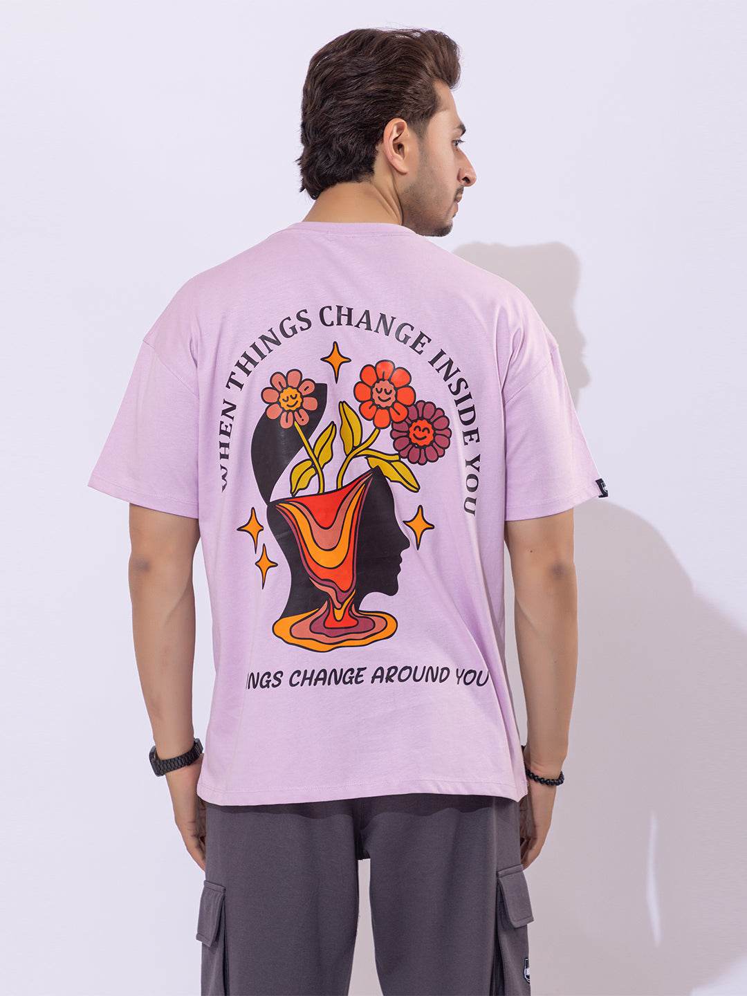 Nothing Changes If Nothing Changes - Unisex Oversized Graphic Tee - ZEALTH.SHOP