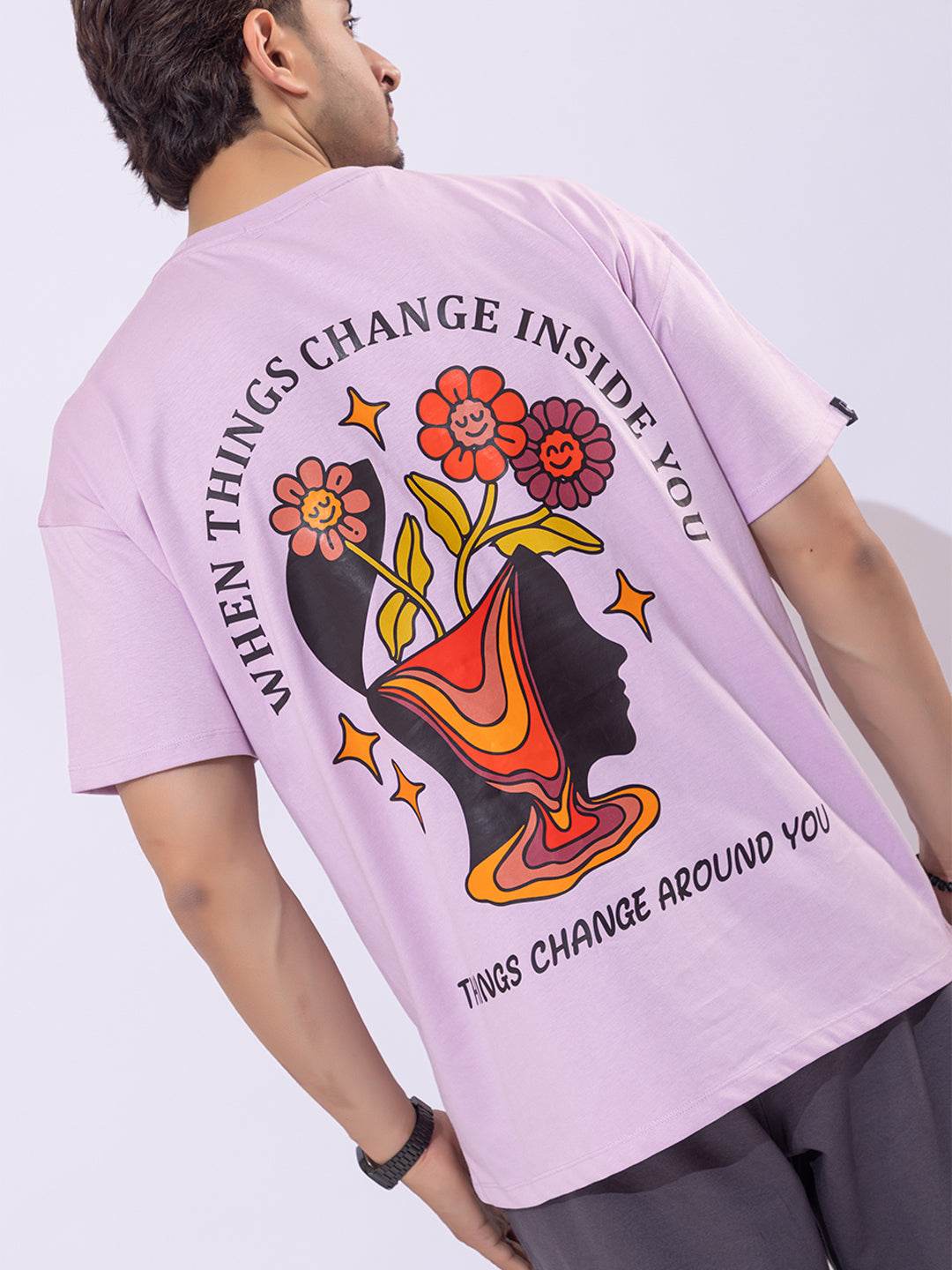 Nothing Changes If Nothing Changes - Unisex Oversized Graphic Tee - ZEALTH.SHOP