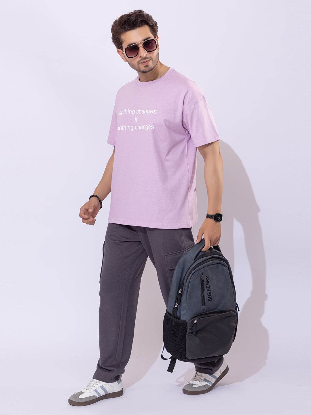 Nothing Changes If Nothing Changes - Unisex Oversized Graphic Tee - ZEALTH.SHOP