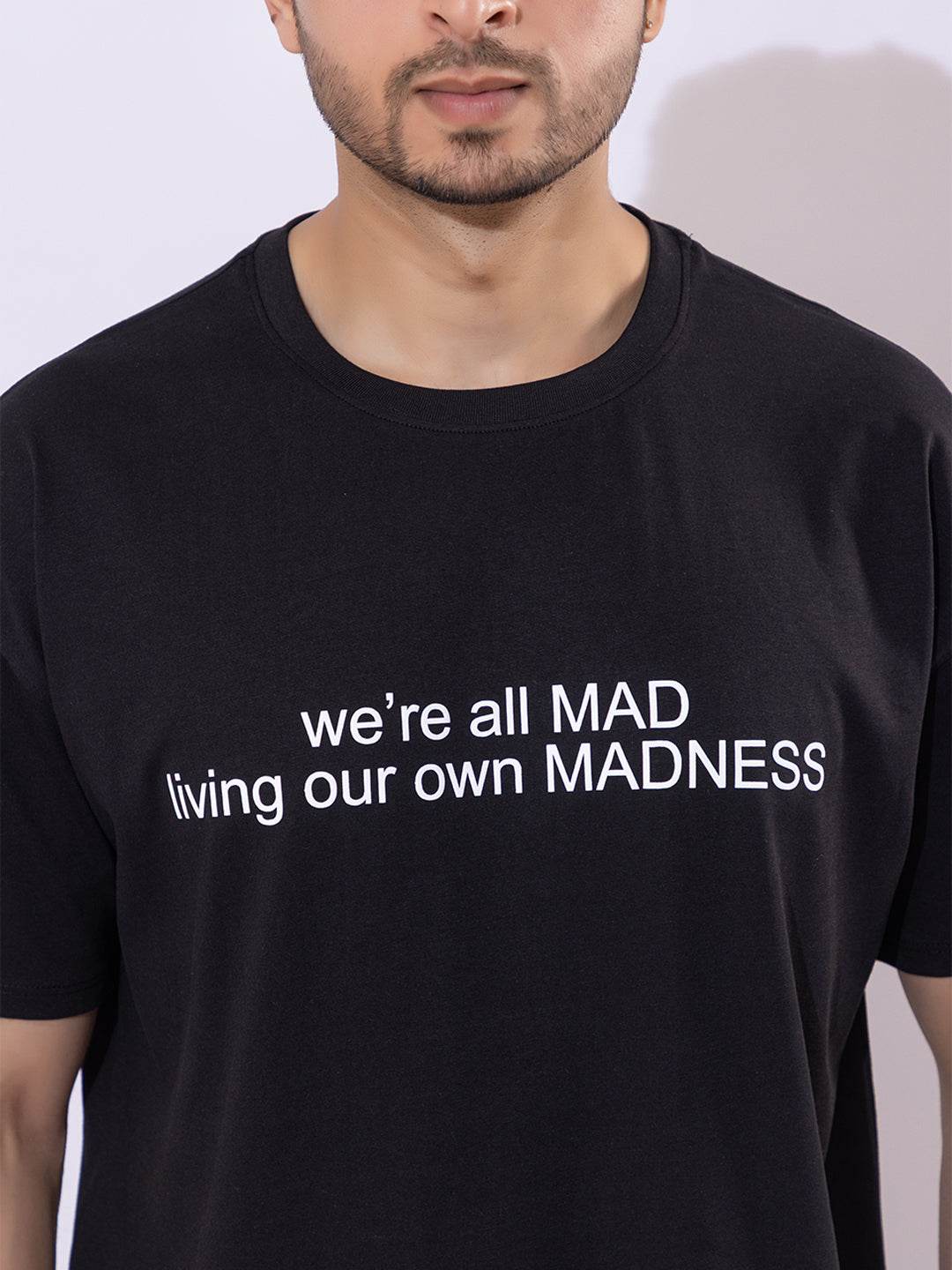 We're All Mad Living Our Own Madness - Unisex Oversized Graphic Tee - ZEALTH.SHOP