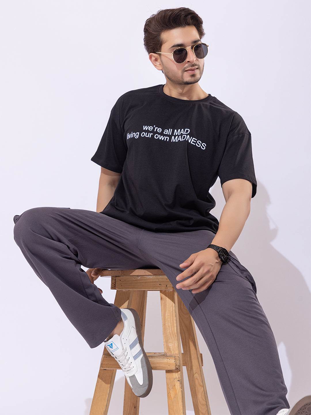 We're All Mad Living Our Own Madness - Unisex Oversized Graphic Tee - ZEALTH.SHOP