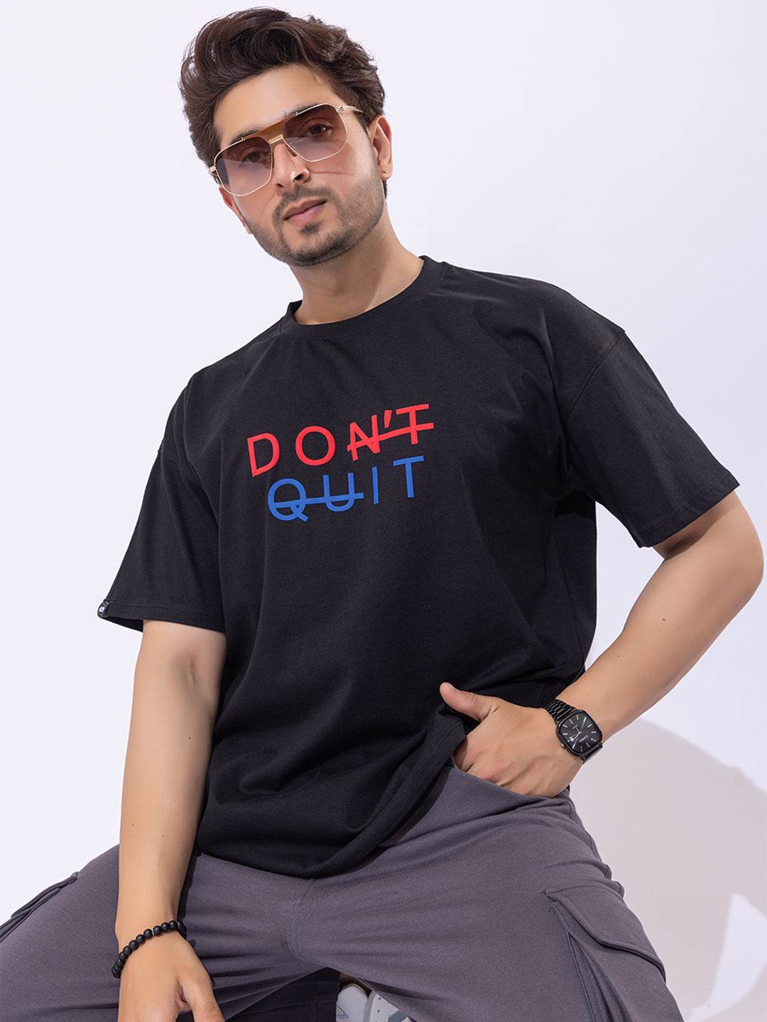 Don't Quit - Unisex Oversized Graphic Tee - ZEALTH.SHOP