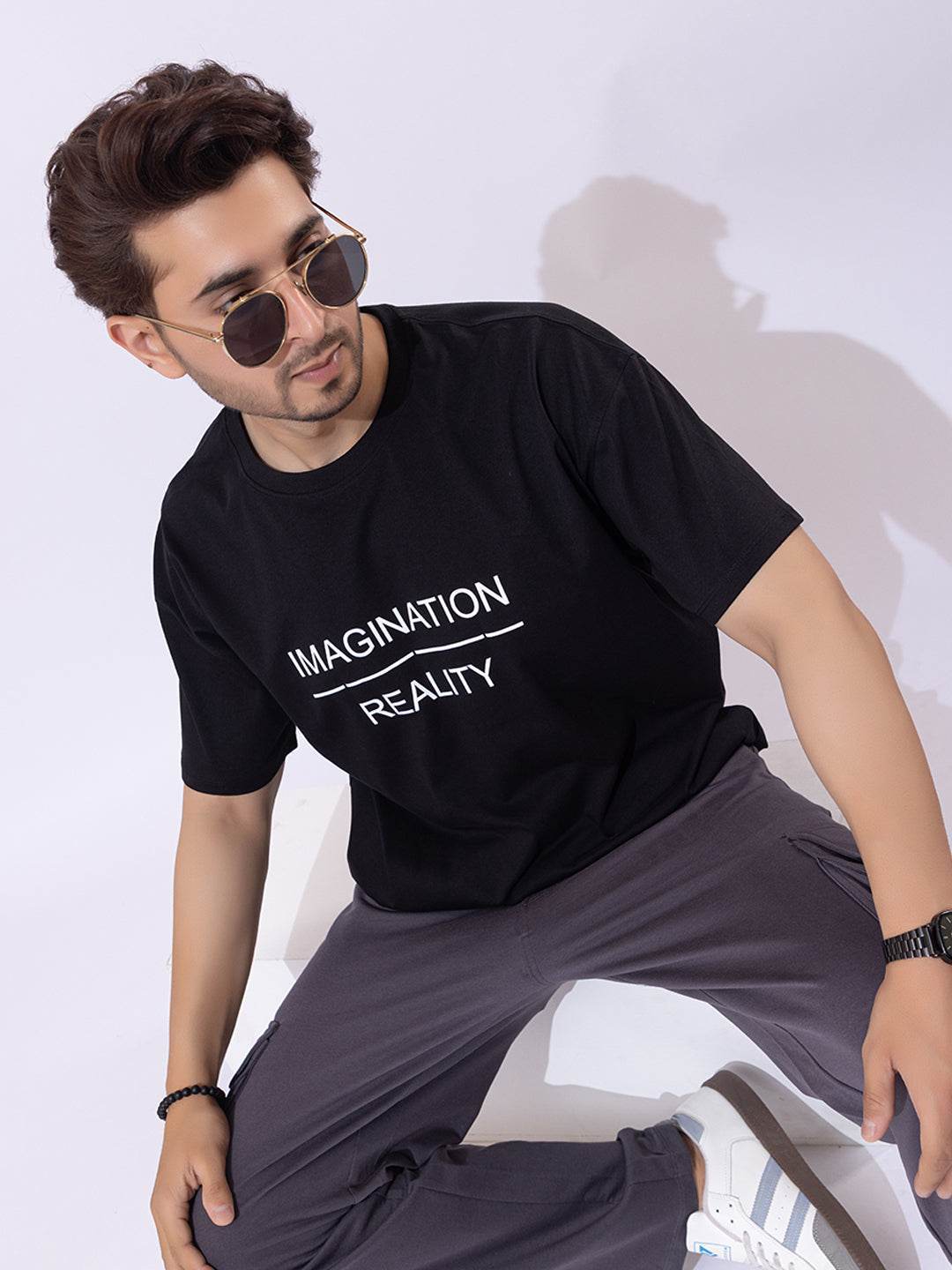 Imagination Reality - Unisex Oversized Graphic Tee - ZEALTH.SHOP
