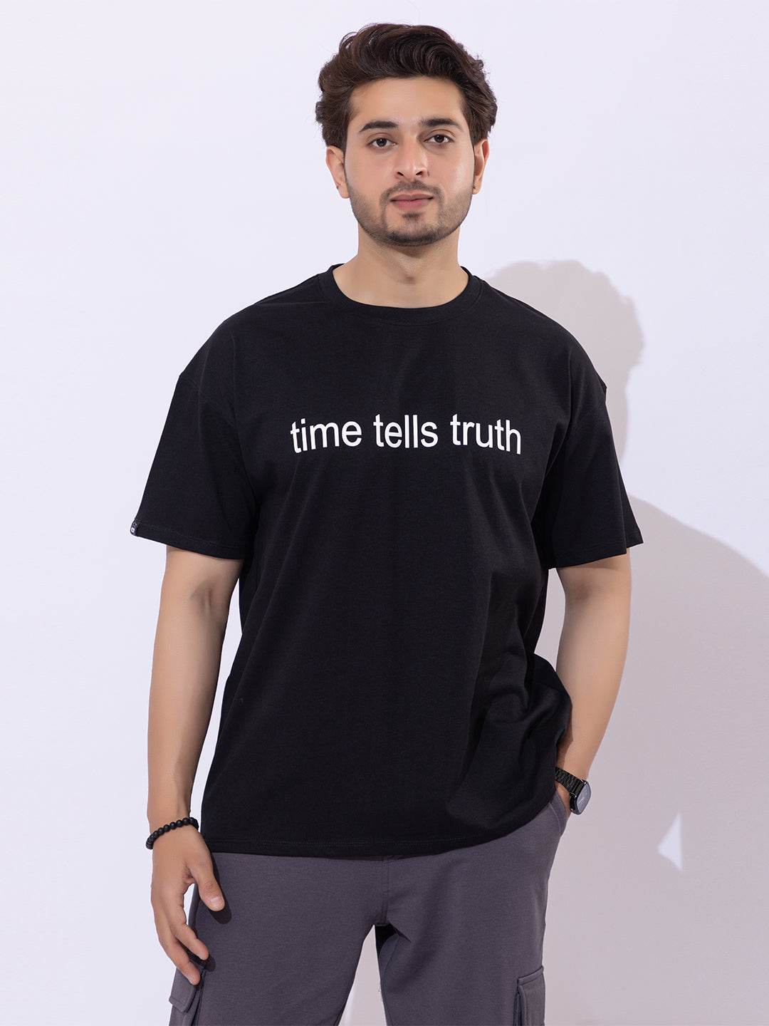 Time Tells Truth - Unisex Oversized Graphic Tee - ZEALTH.SHOP