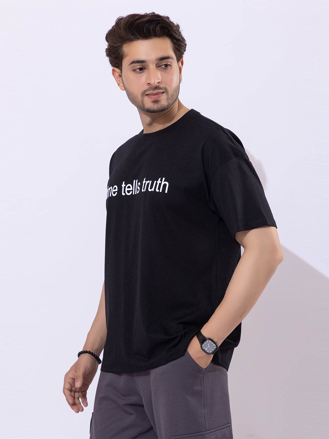 Time Tells Truth - Unisex Oversized Graphic Tee - ZEALTH.SHOP