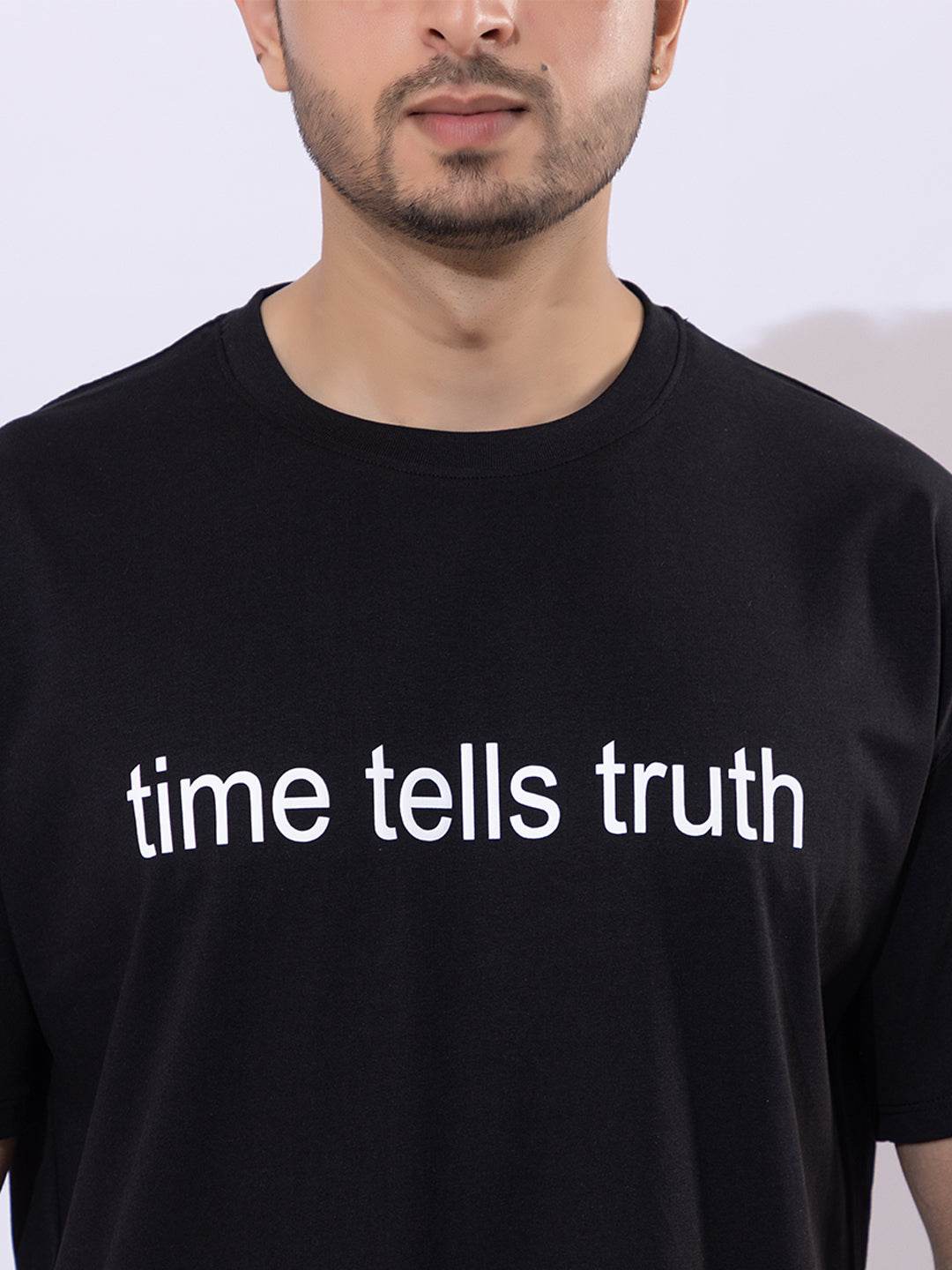 Time Tells Truth - Unisex Oversized Graphic Tee - ZEALTH.SHOP