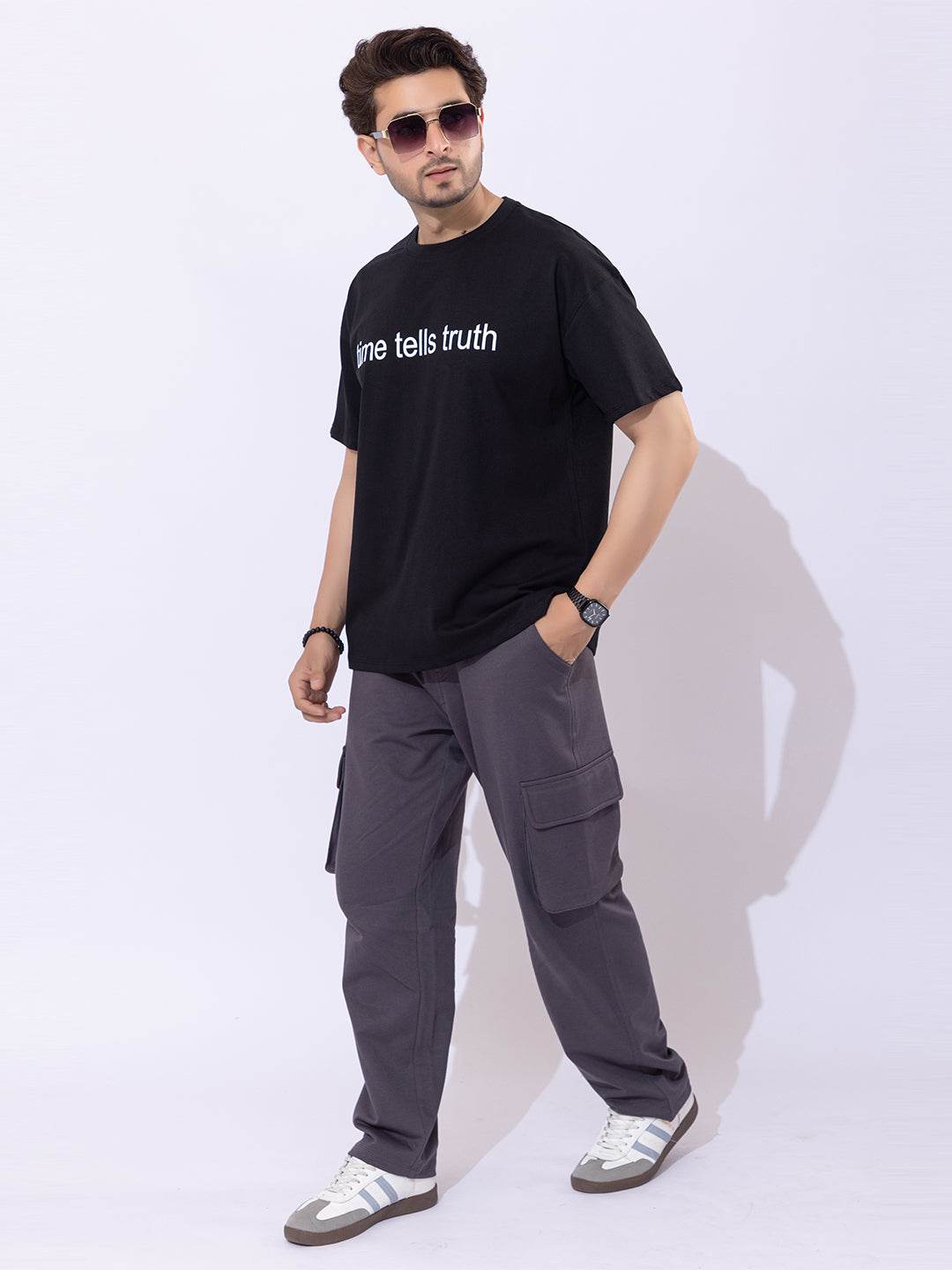 Time Tells Truth - Unisex Oversized Graphic Tee - ZEALTH.SHOP