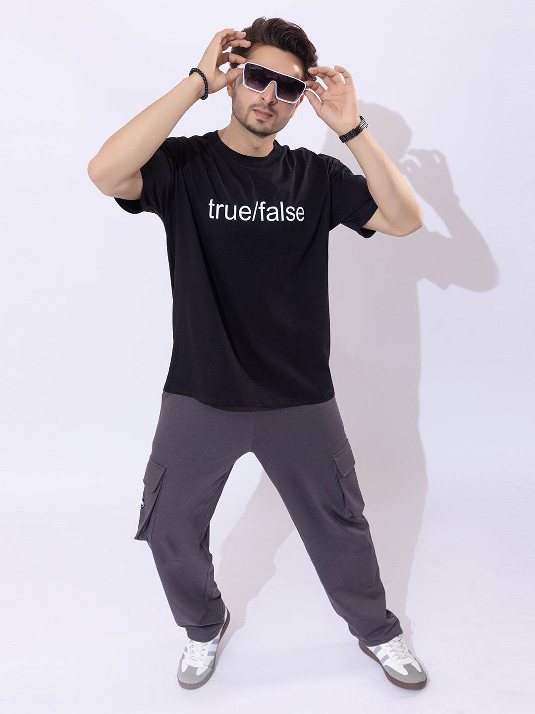 True/False - Unisex Oversized Graphic Tee - ZEALTH.SHOP