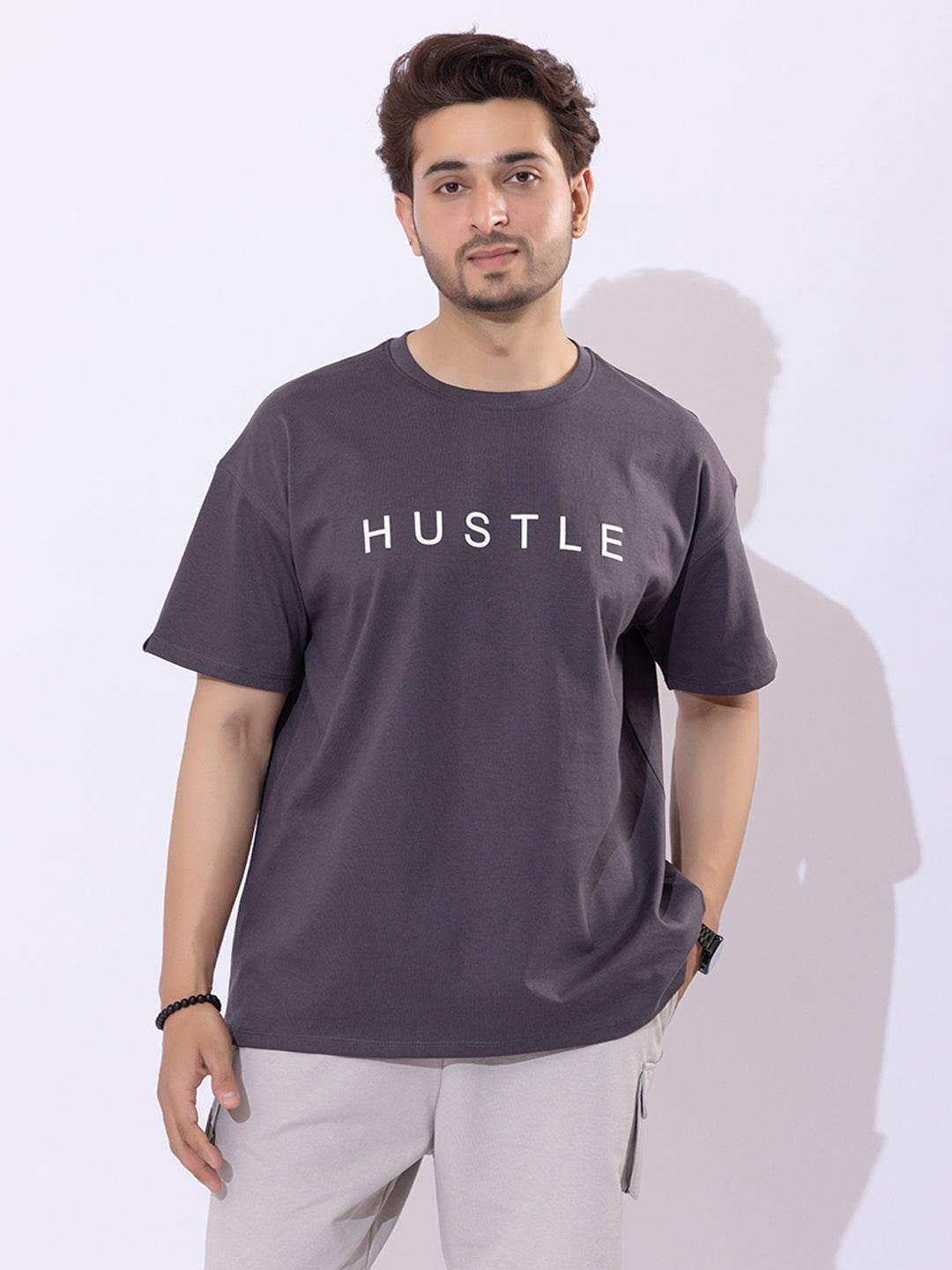 Hustle - Unisex Oversized Graphic Tee - ZEALTH.SHOP