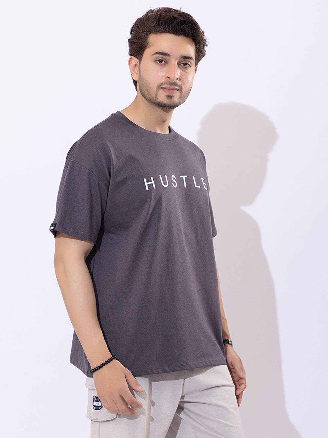 Hustle - Unisex Oversized Graphic Tee - ZEALTH.SHOP