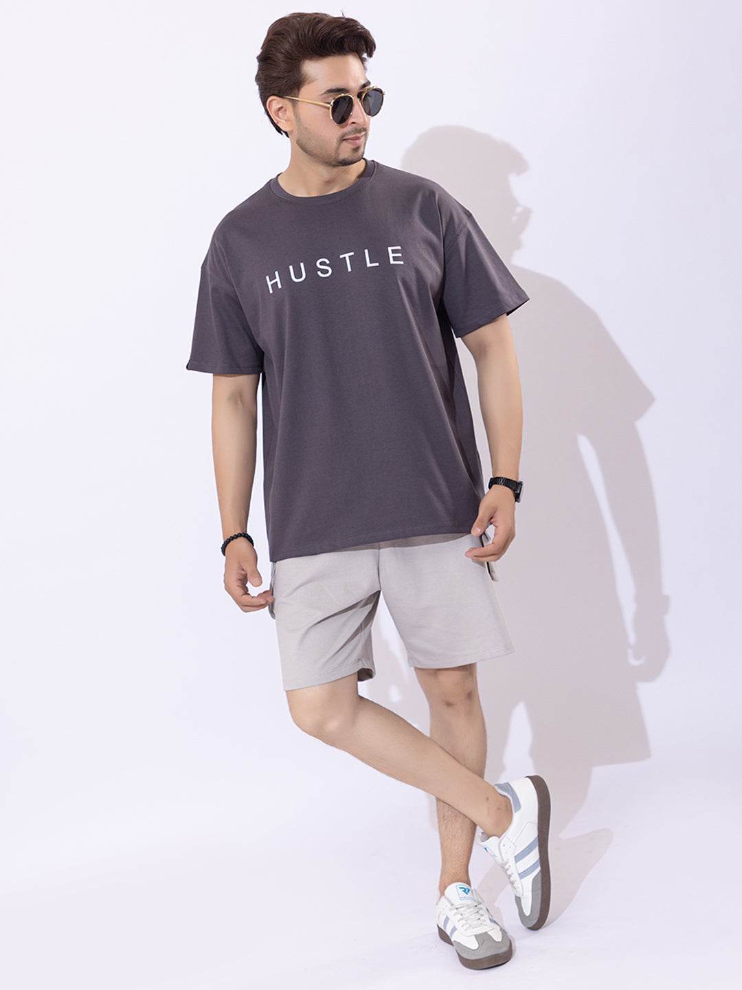 Hustle - Unisex Oversized Graphic Tee - ZEALTH.SHOP