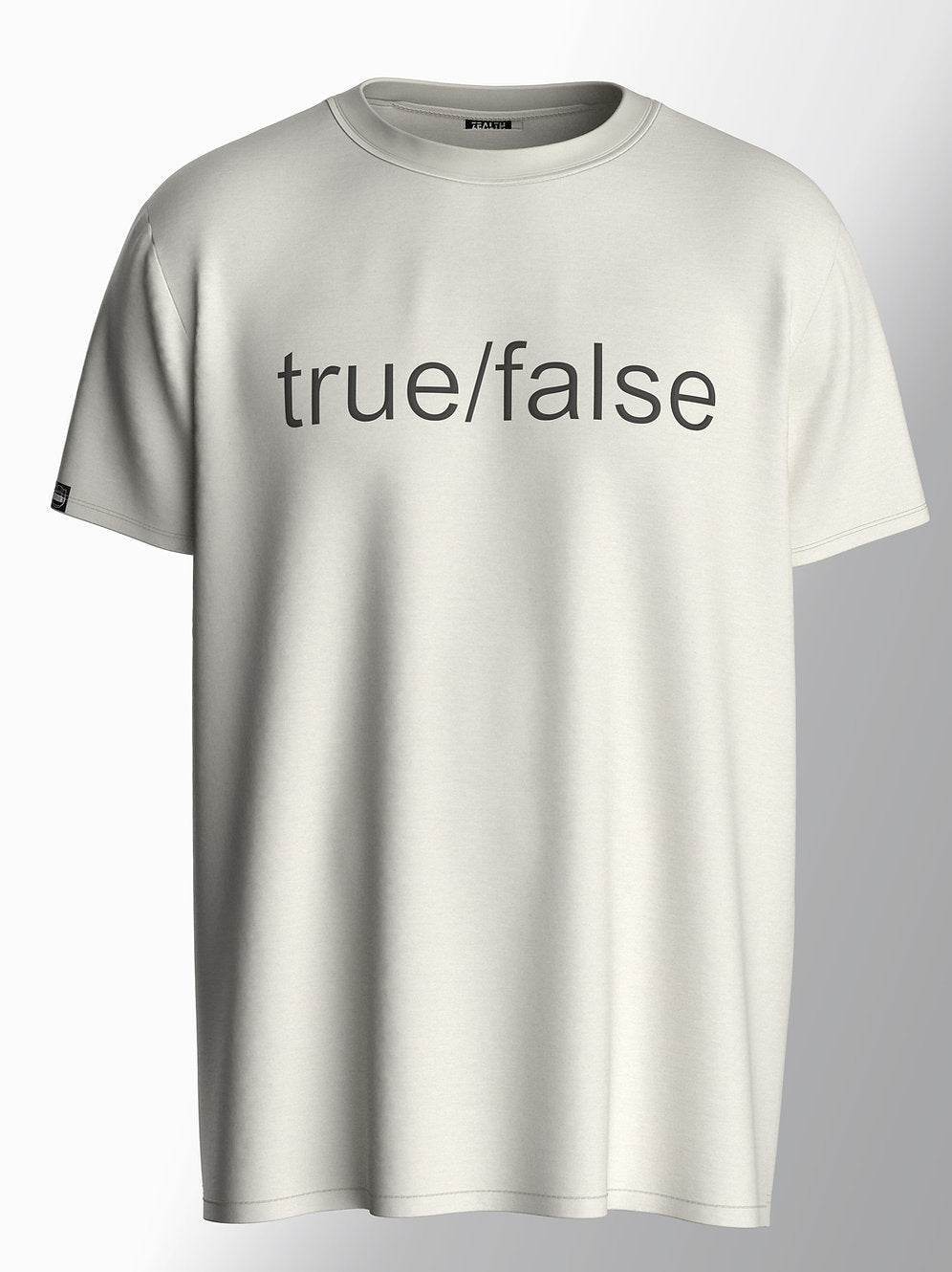 True/False - Unisex Oversized Graphic Tee - ZEALTH.SHOP