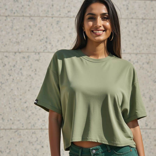 Women Crop Top (Half Sleeves) - ZEALTH.SHOP