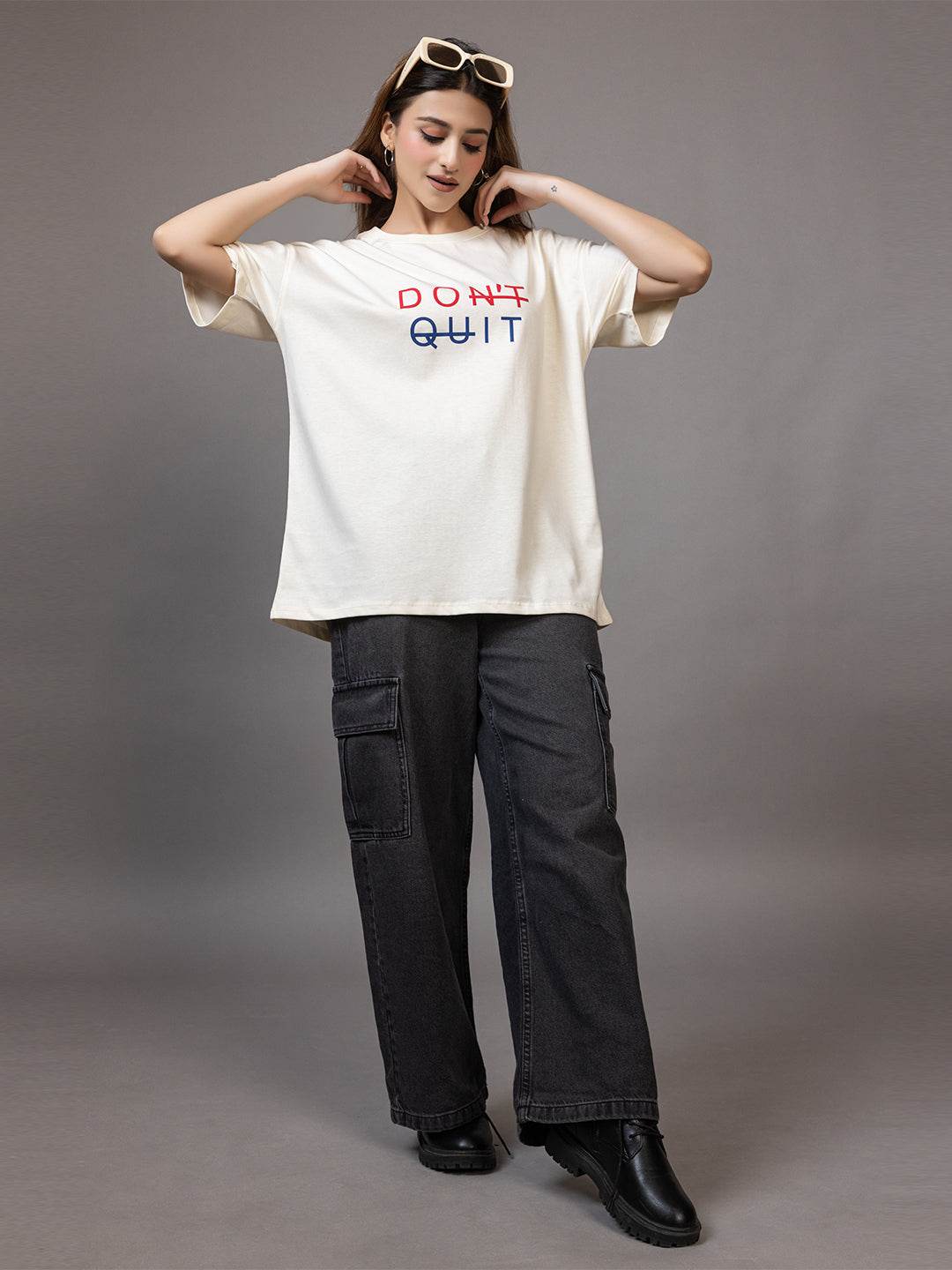 Don't Quit - Unisex Oversized Graphic Tee - ZEALTH.SHOP
