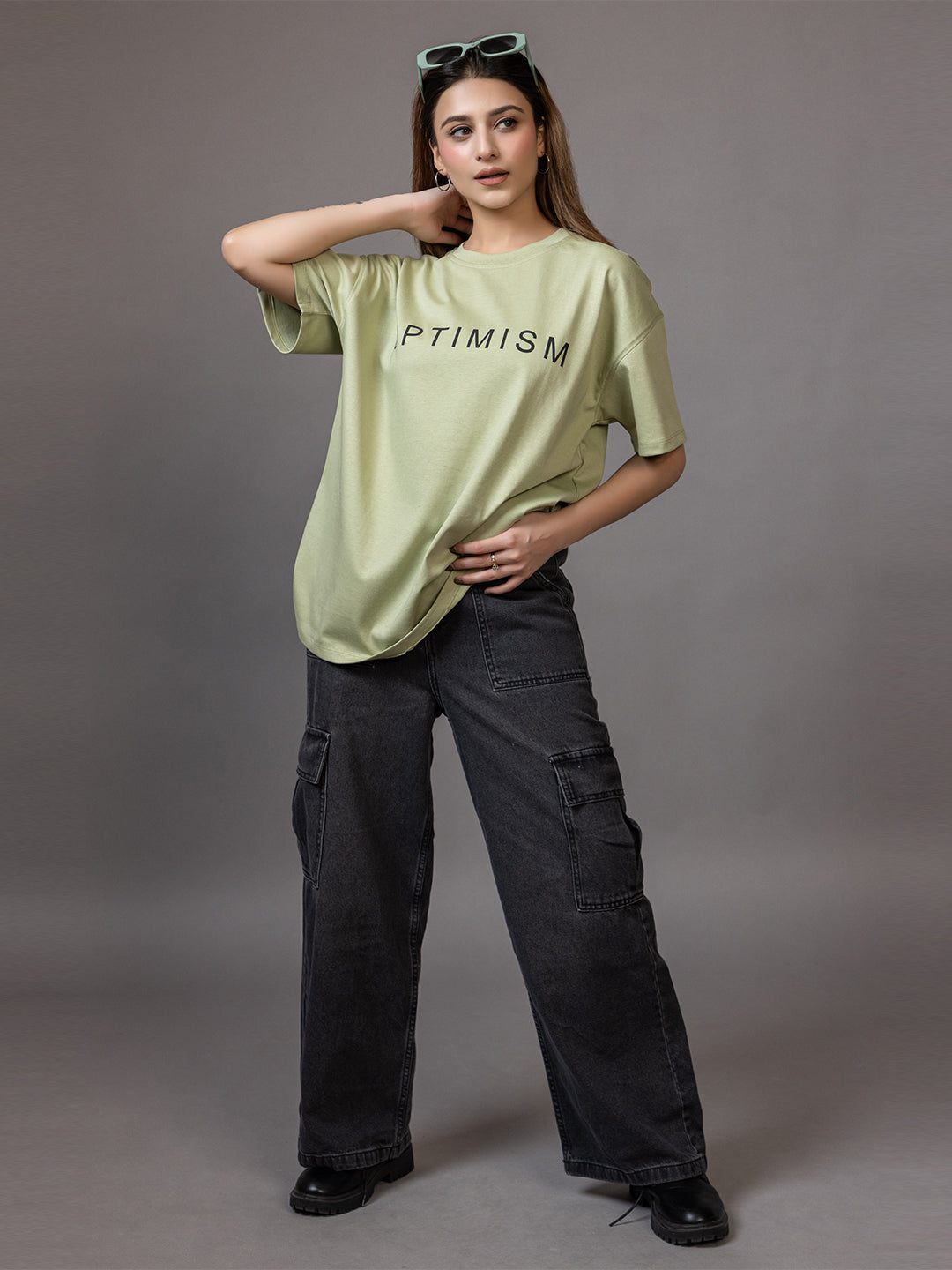 Optimism - Unisex Oversized Graphic Tee